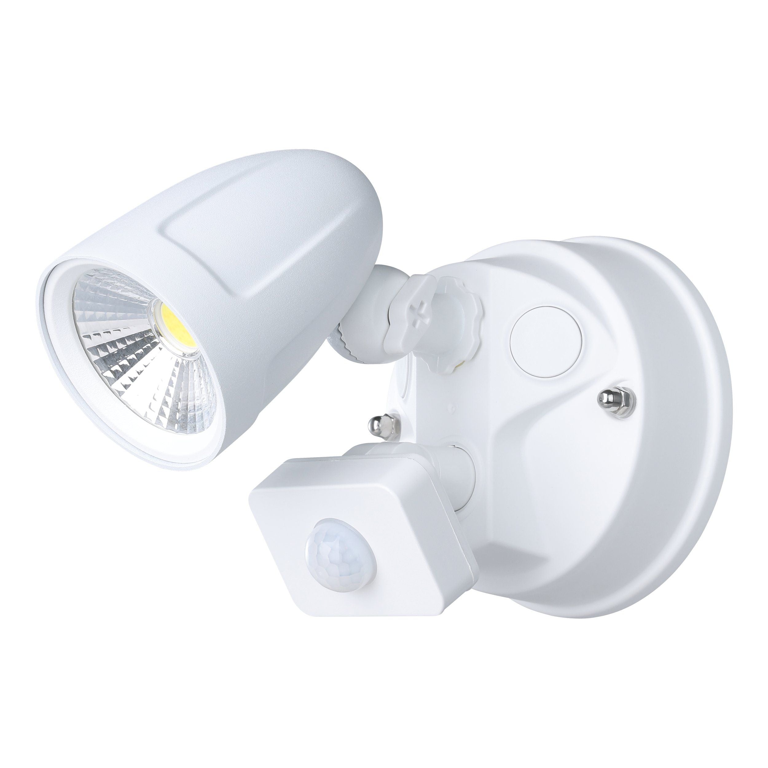 Chopper-2 1 Light White with Sensor Aluminium Exterior Security Spot Light