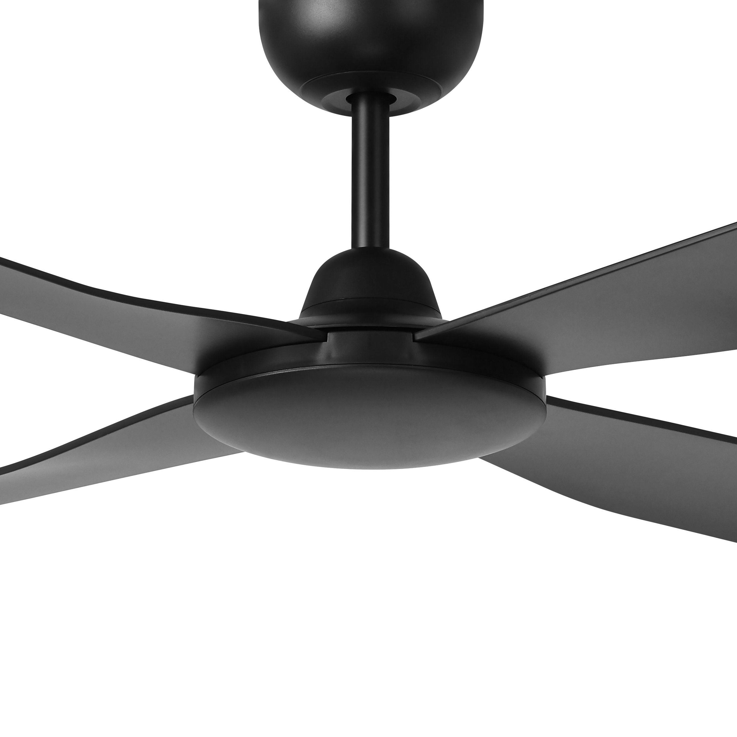 Aloha 48"/1200mm 4 Blade Black Smart Control DC Motor ABS Ceiling Fan