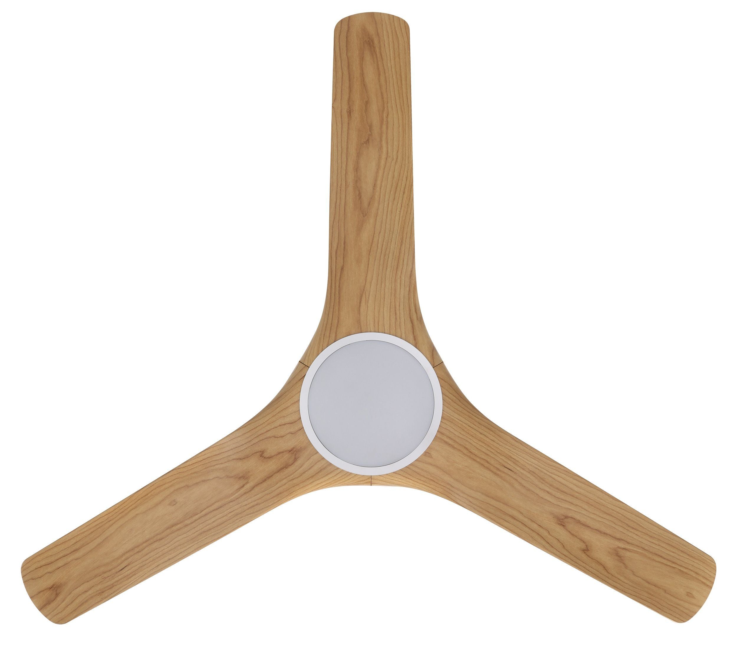 Tahiti 52"/1320mm 3 Blade White and Blackbutt with LED Light DC Motor ABS Ceiling Fan