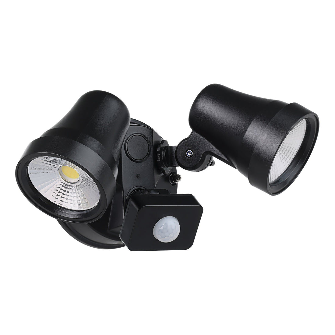 Coastguard 2 Light Black with Sensor Tri-Colour Exterior Security Spot Light