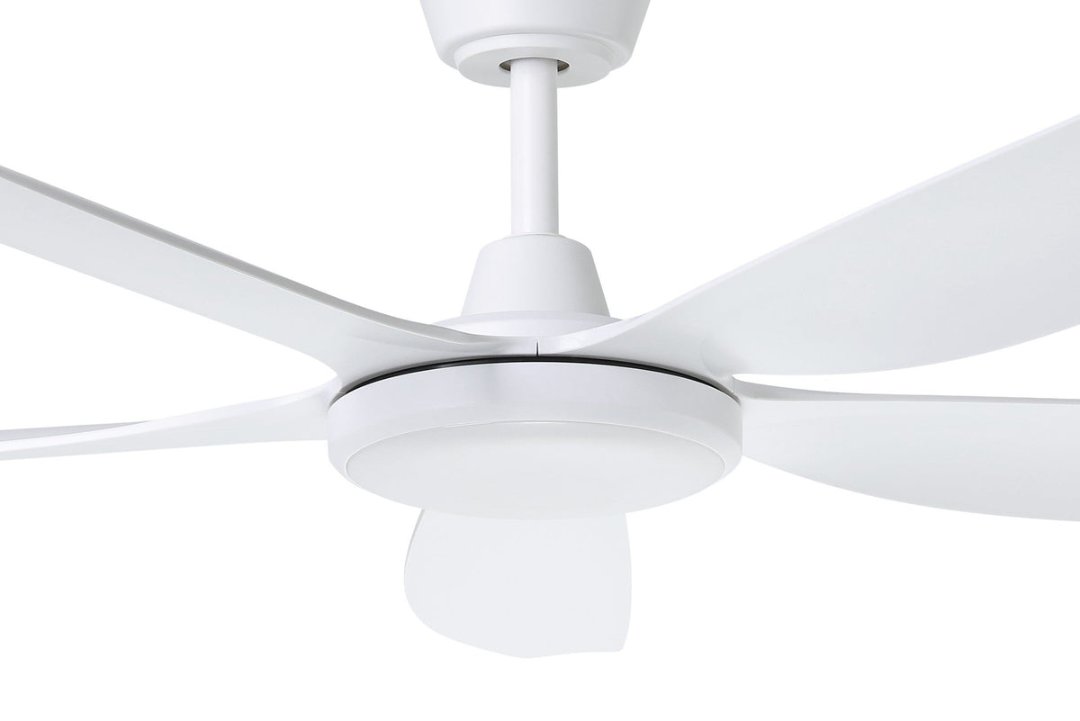 Miami 60"/1520mm 5 Blade White with LED DC Motor ABS Ceiling Fan