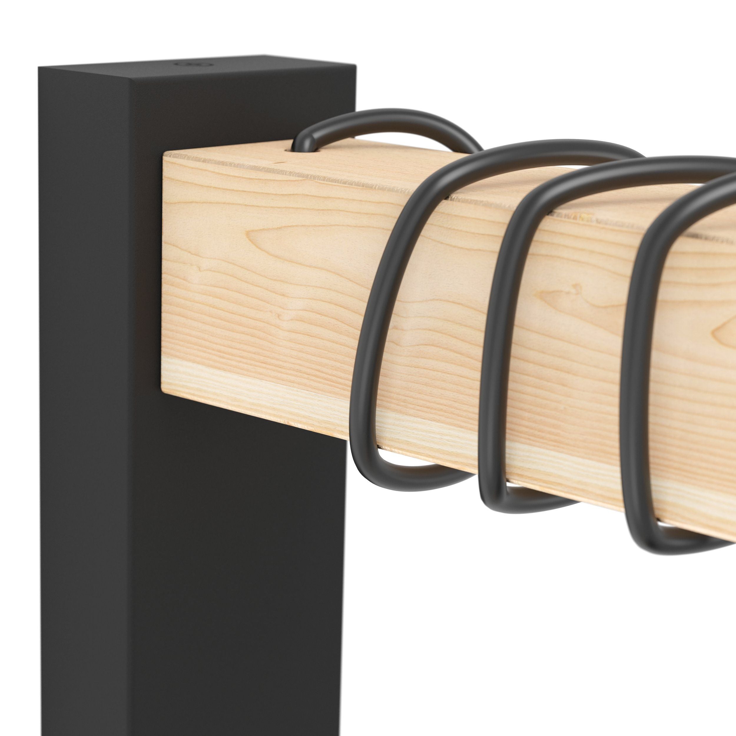 Townshend Black and FSC Timber Vintage Indoor Wall Light