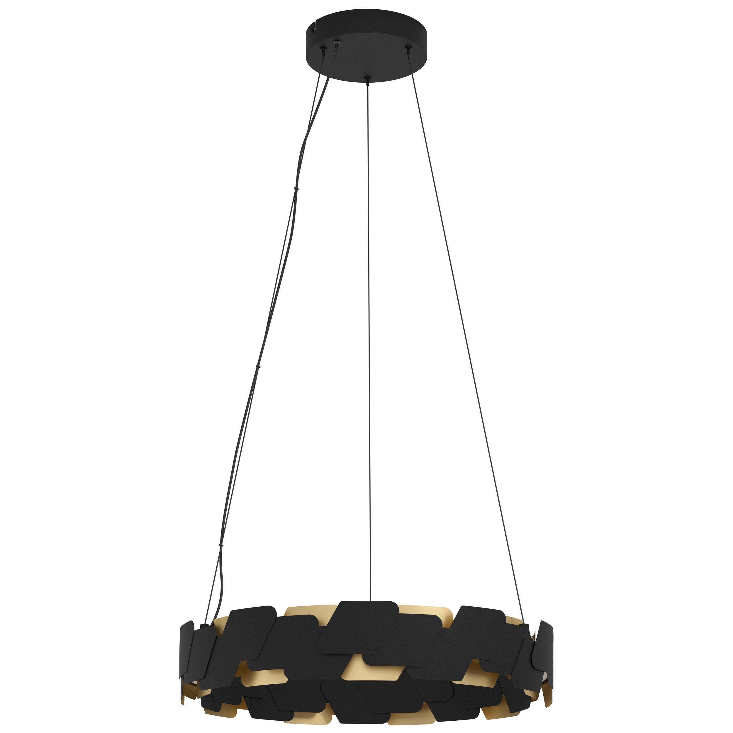 Altagracia Round 70w LED Warm White Black and Gold Contemporary Pendant