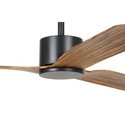 Iluka 52&quot;/1320mm 3 Blade Black and Rustic Timber DC Motor ABS Ceiling Fan