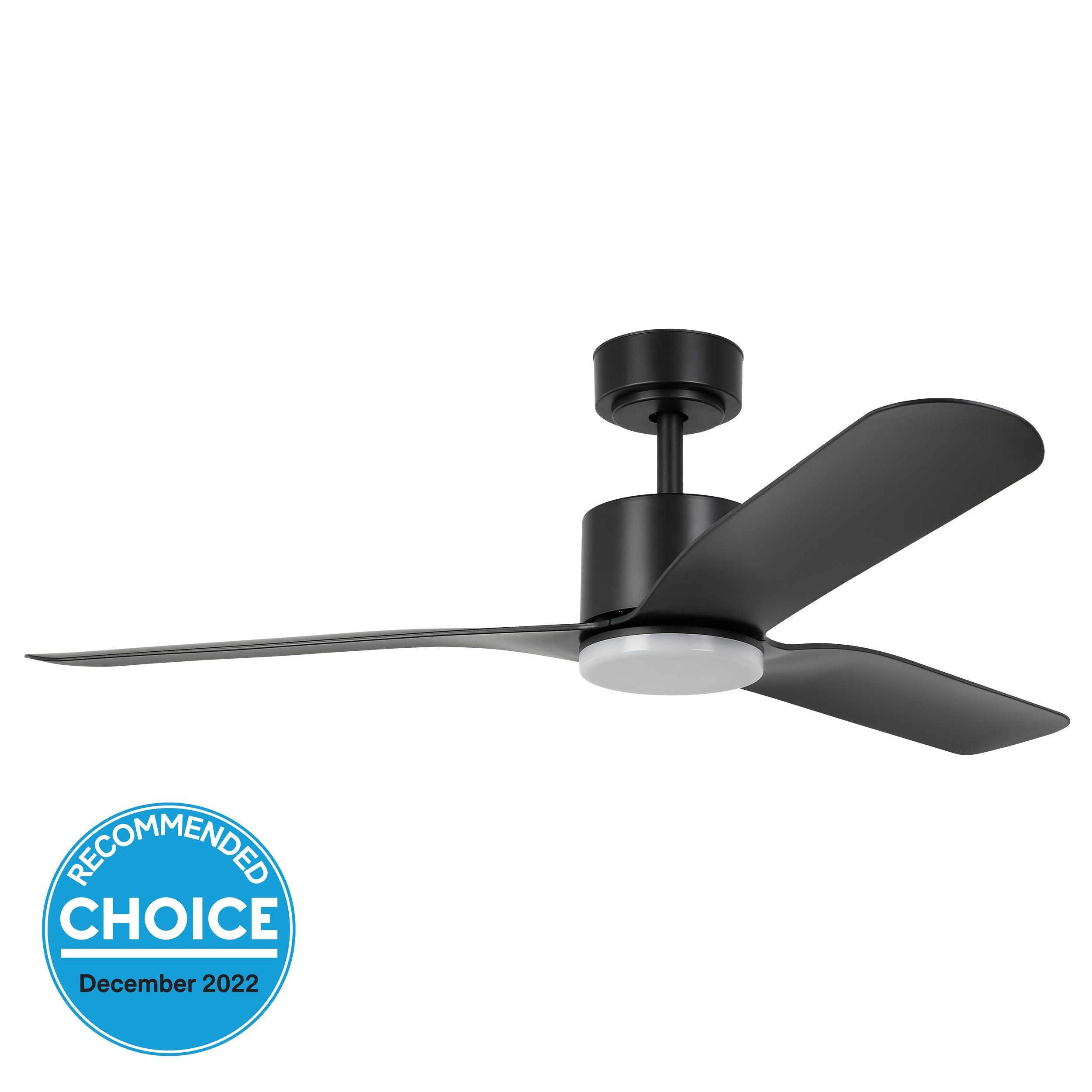 Iluka 52&quot;/1320mm 3 Blade Black with LED Light DC Motor ABS Ceiling Fan