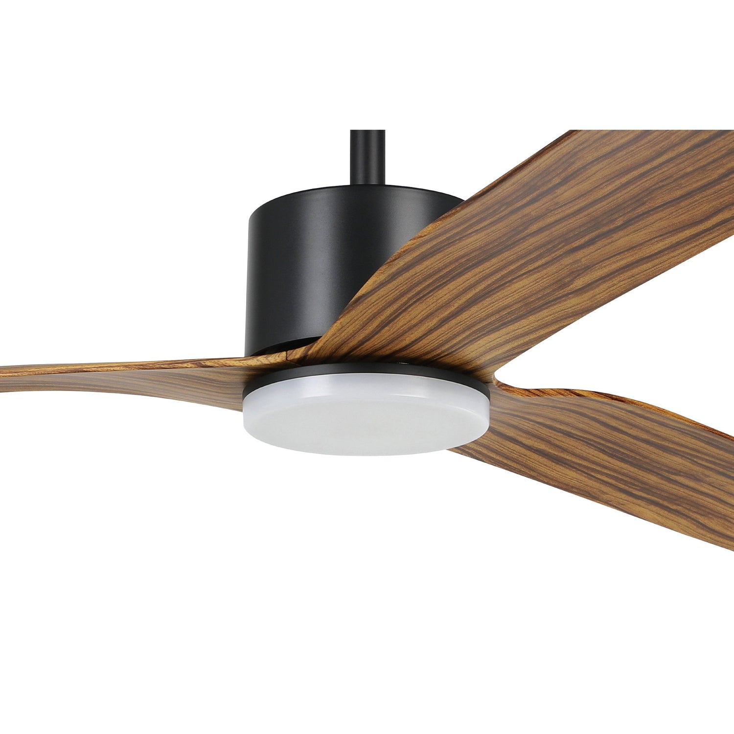 Iluka 60&quot;/1520mm 3 Blade Black and Rustic Timber with LED Light DC Motor ABS Ceiling Fan