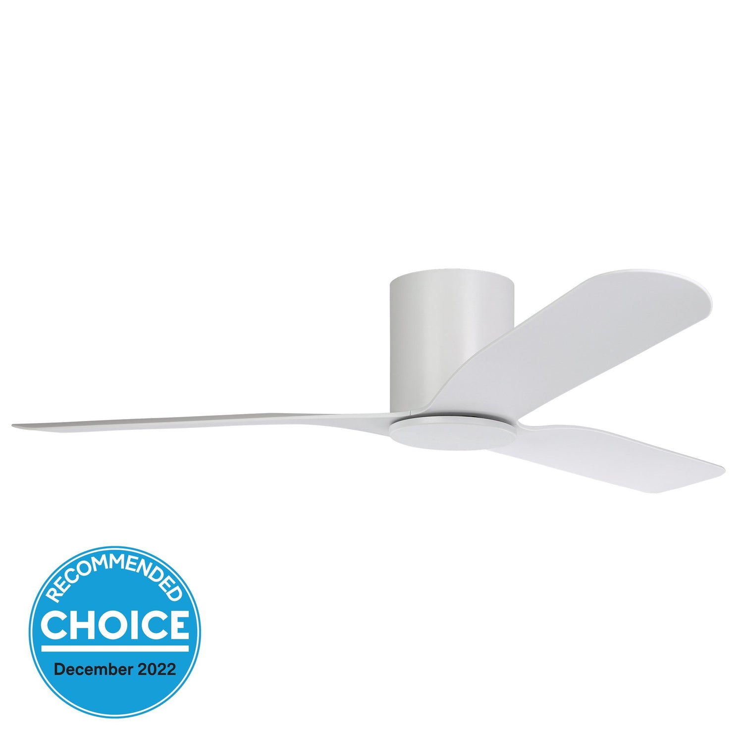 Iluka 52"/1320mm White DC Low Profile Flush Ceiling Fan