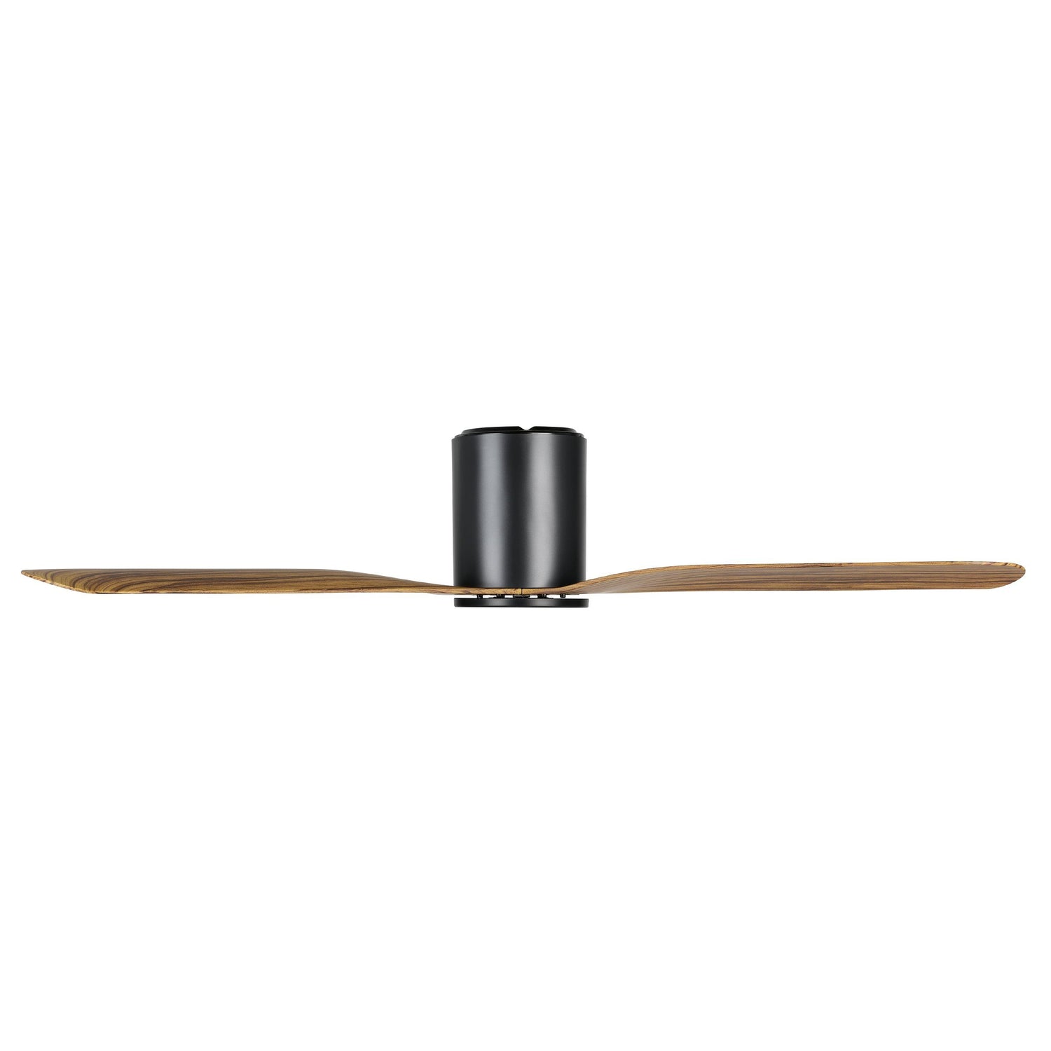 Iluka 52&quot;/1320mm Black and Rustic Timber DC Low Profile Flush Ceiling Fan