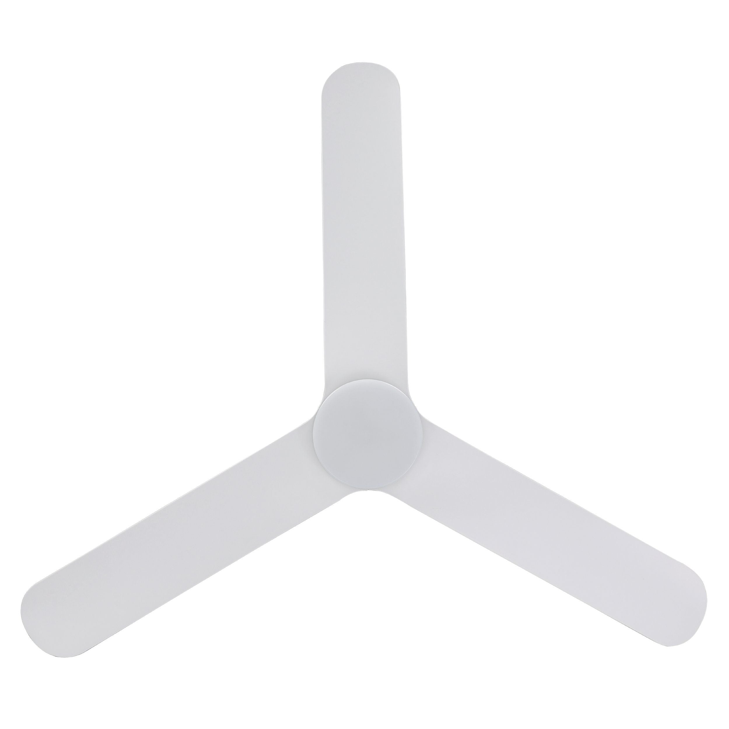 Iluka 52"/1320mm White with LED Light DC Low Profile Flush Ceiling Fan