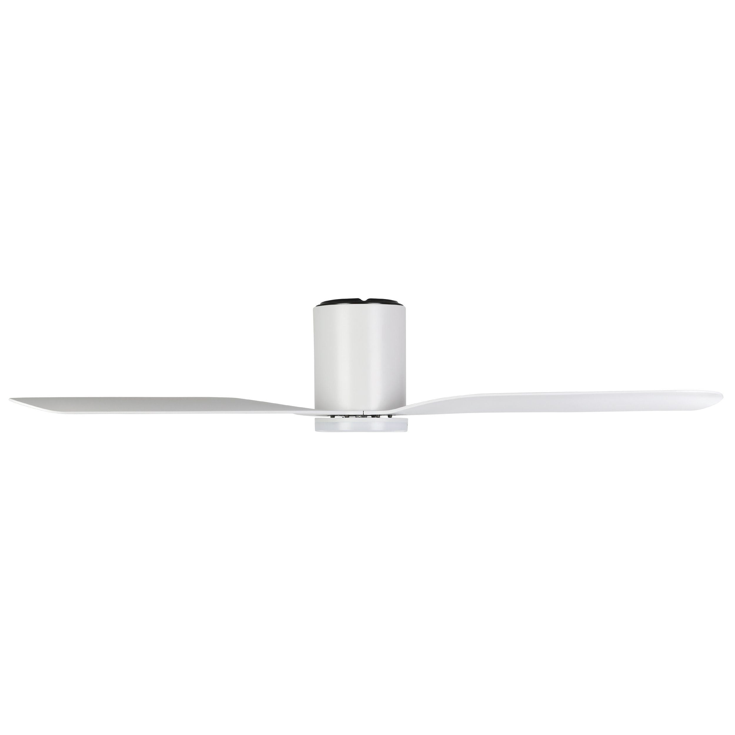 Iluka 52"/1320mm White with LED Light DC Low Profile Flush Ceiling Fan