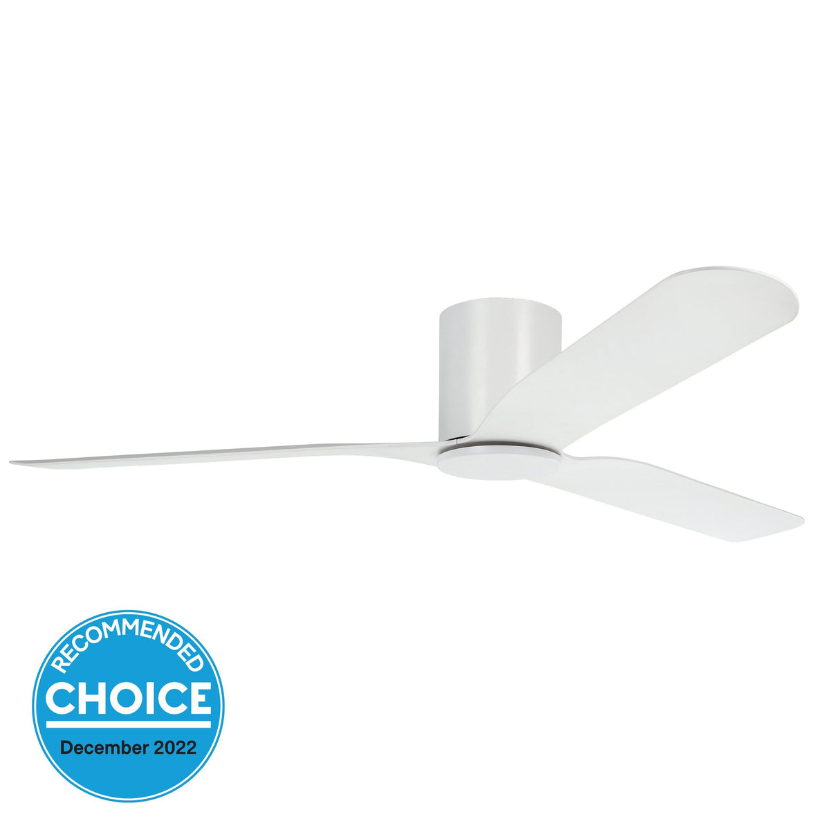 Iluka 60"/1520mm White DC Low Profile Flush Ceiling Fan