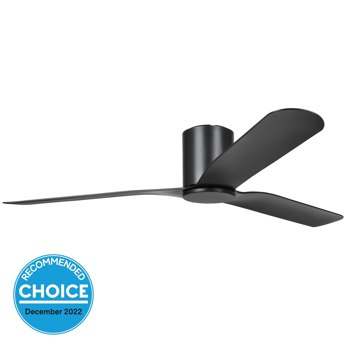 Iluka 60"/1520mm Black DC Low Profile Flush Ceiling Fan