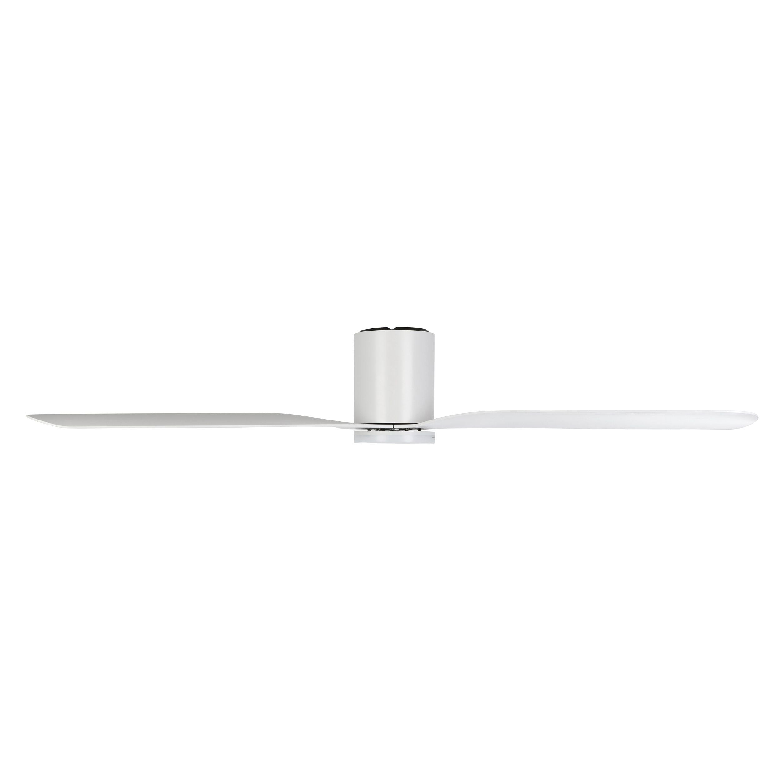 Iluka 60&quot;/1520mm White with LED Light DC Low Profile Flush Ceiling Fan