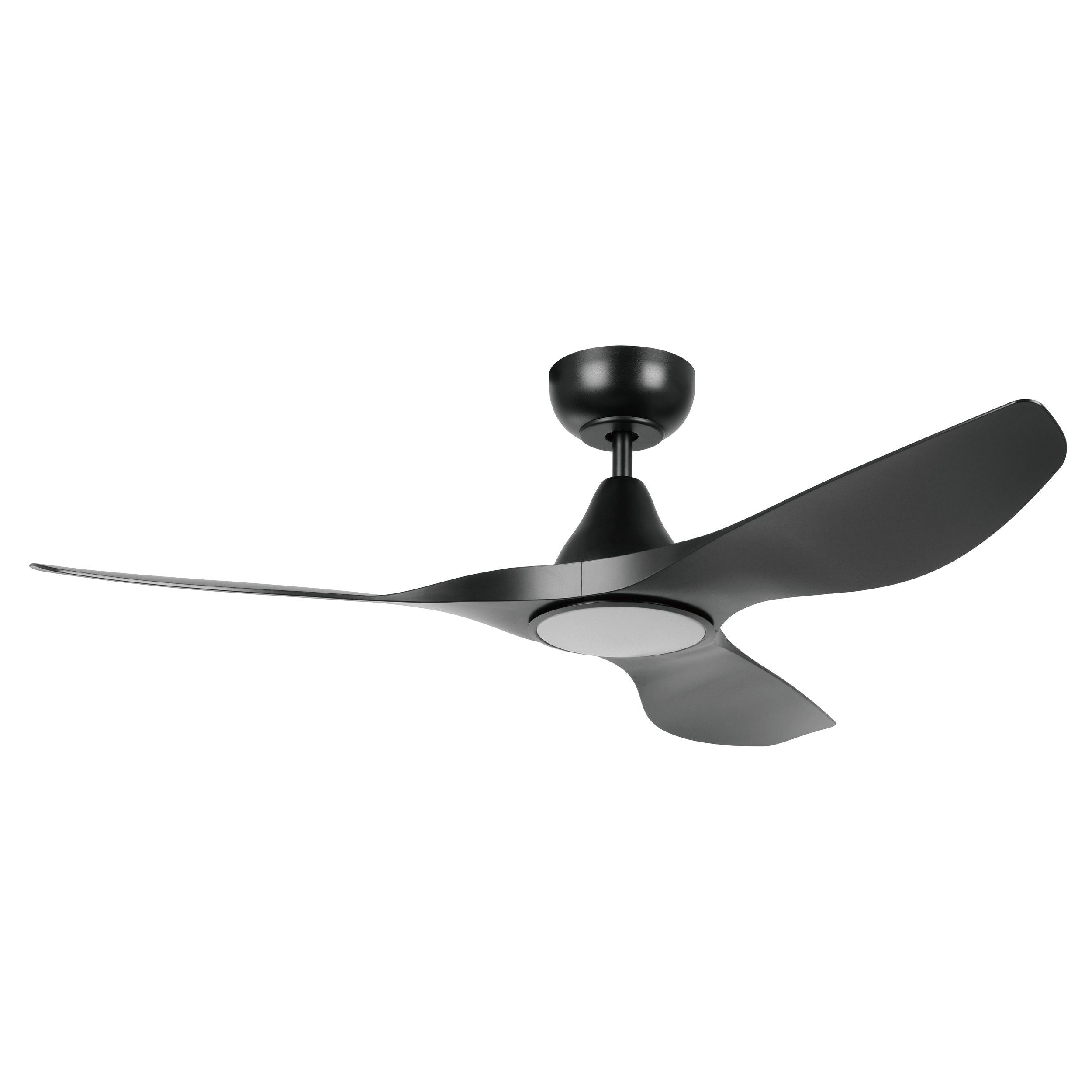 Surf 48"/1220mm 3 Blade Black with LED Light DC Motor ABS Ceiling Fan