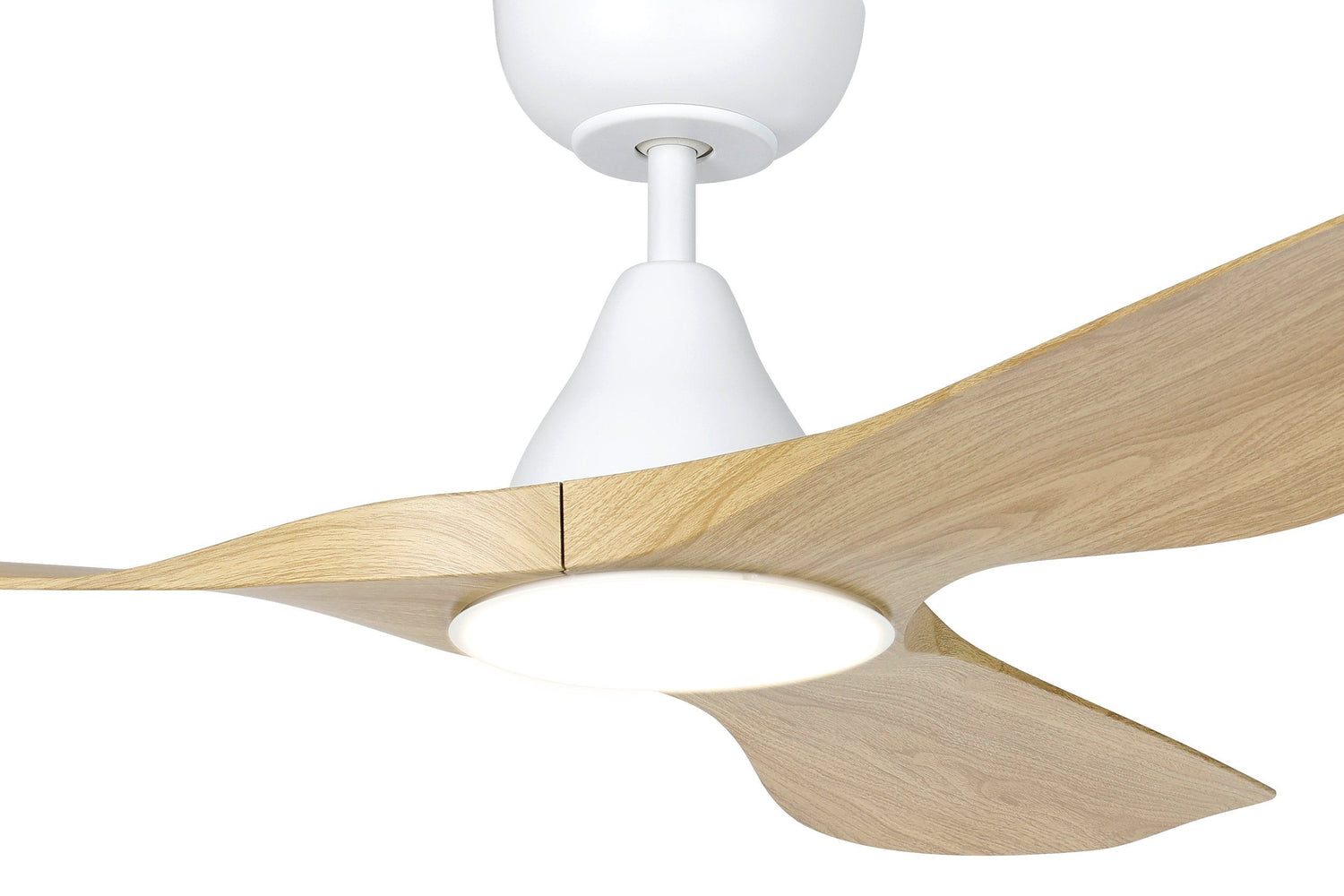 Surf 48&quot;/1220mm 3 Blade White and Oak with LED Light DC Motor ABS Ceiling Fan