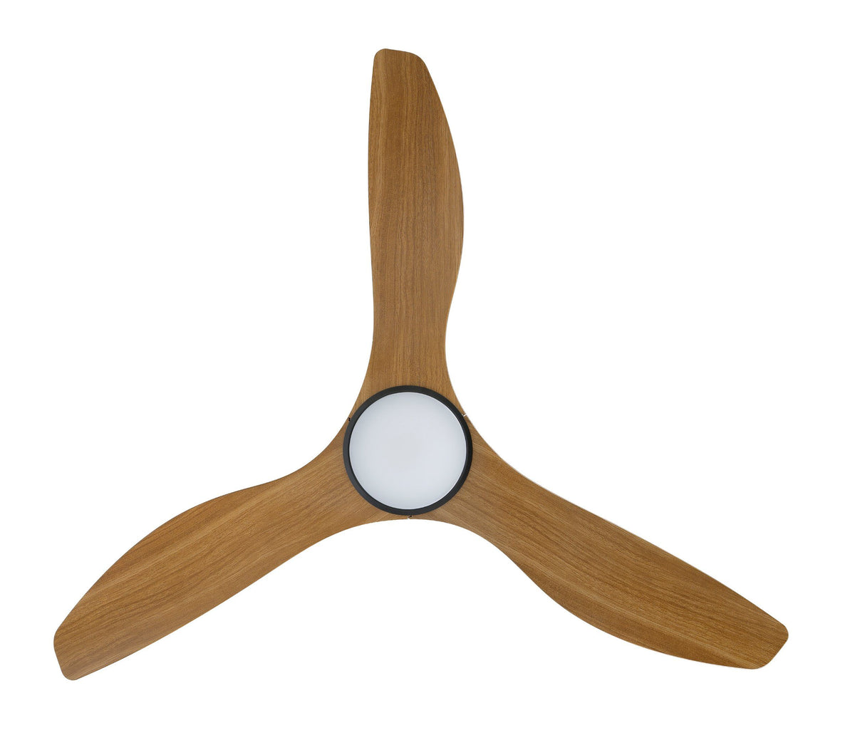 Surf 48"/1220mm 3 Blade Black and Burmese Teak with LED Light DC Motor ABS Ceiling Fan
