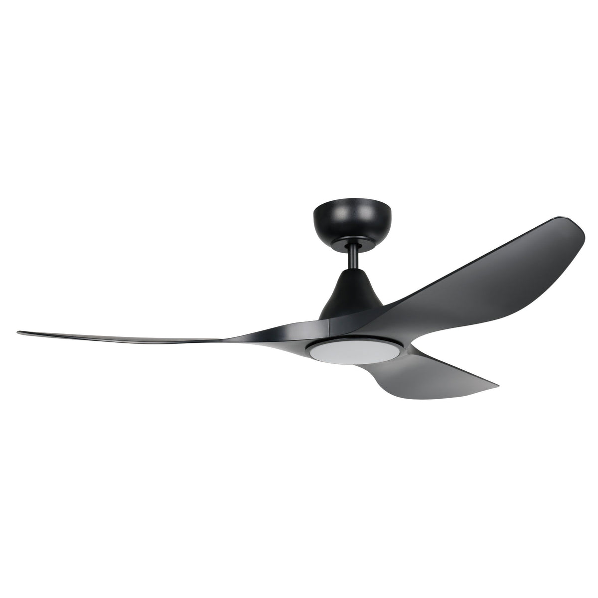 Surf 52"/1320mm 3 Blade Black with LED Light DC Motor ABS Ceiling Fan