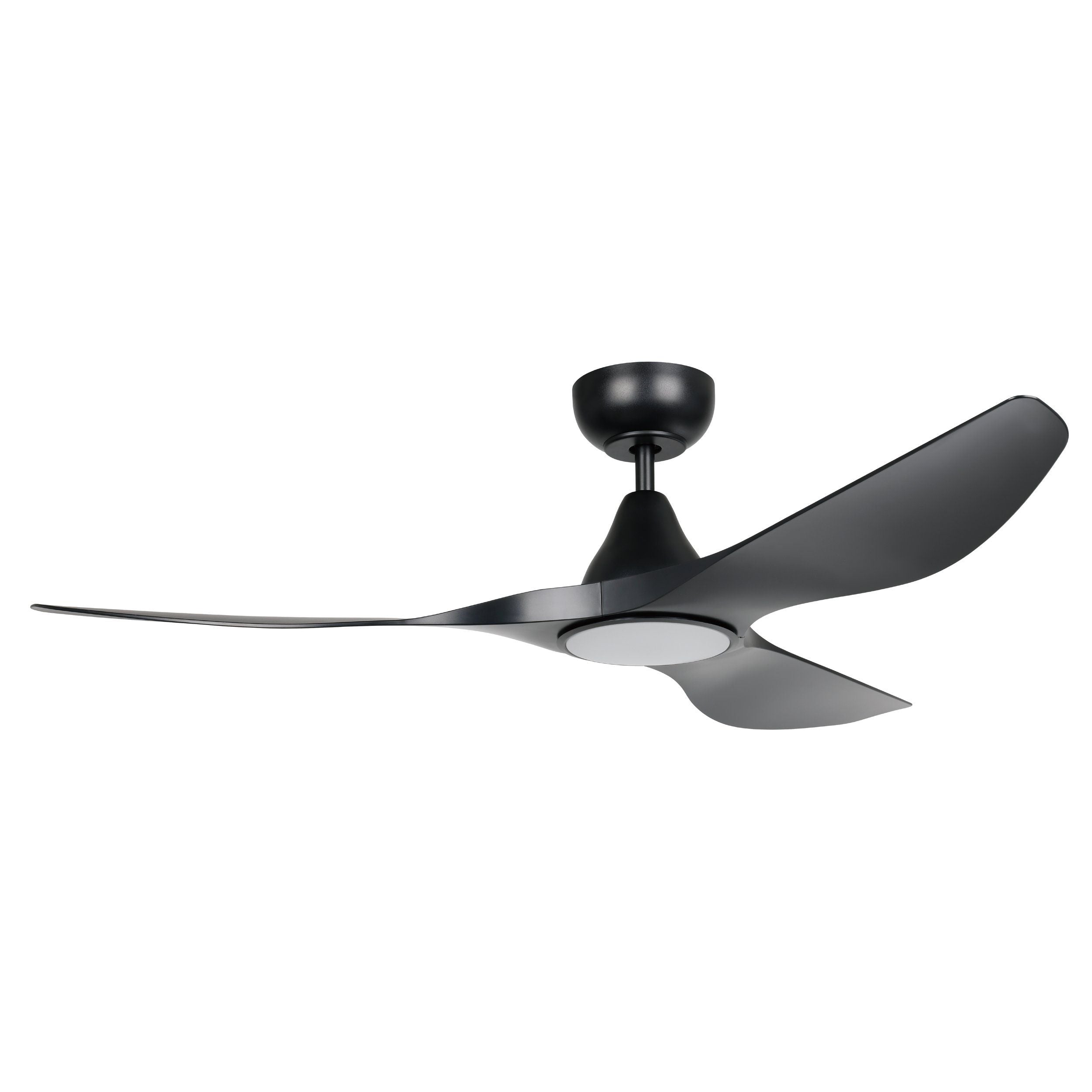 Surf 52"/1320mm 3 Blade Black with LED Light DC Motor ABS Ceiling Fan
