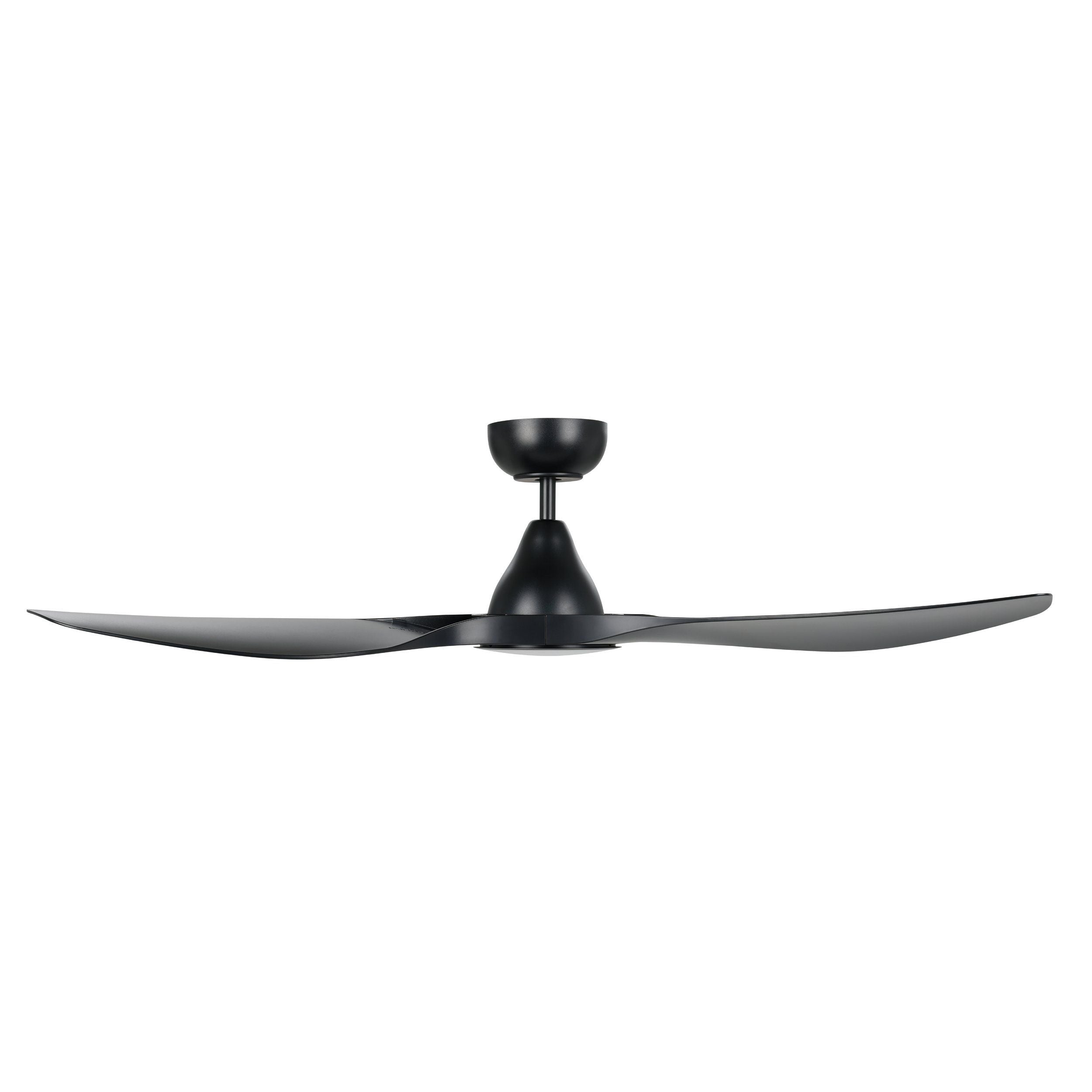 Surf 52"/1320mm 3 Blade Black with LED Light DC Motor ABS Ceiling Fan