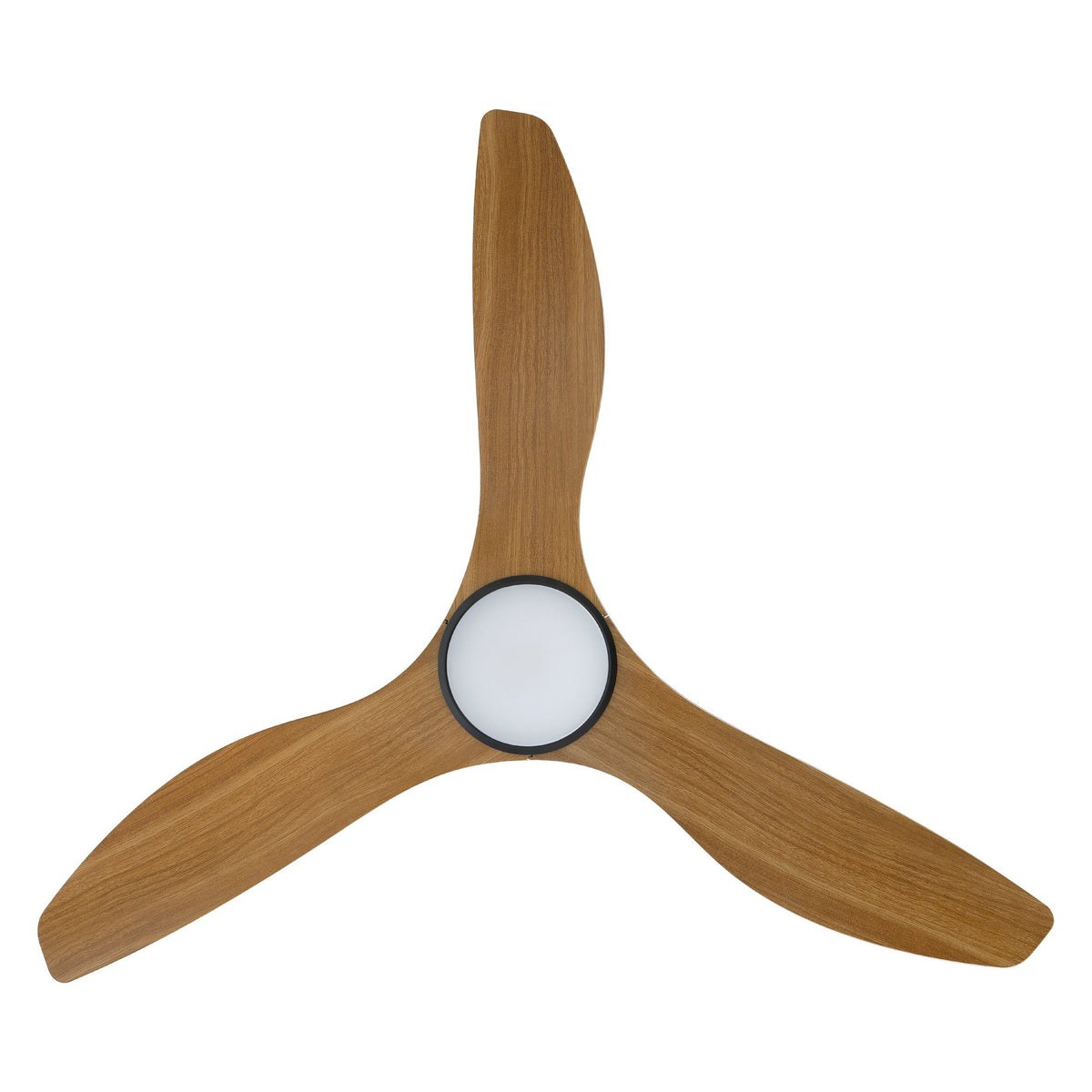 Surf 52"/1320mm 3 Blade Black and Burmese Teak with LED Light DC Motor ABS Ceiling Fan