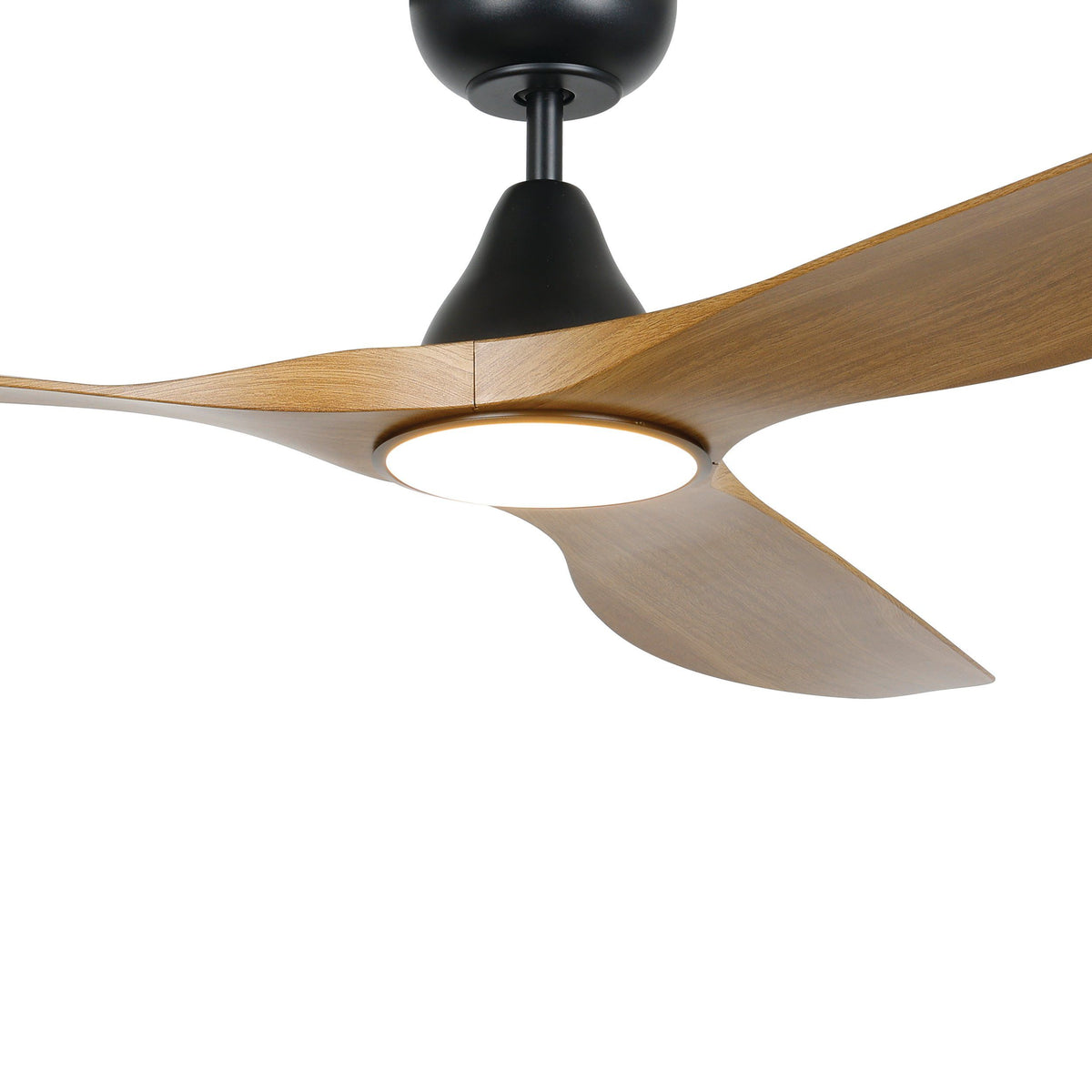 Surf 60"/1520mm 3 Blade Black and Burmese Teak with LED Light DC Motor ABS Ceiling Fan