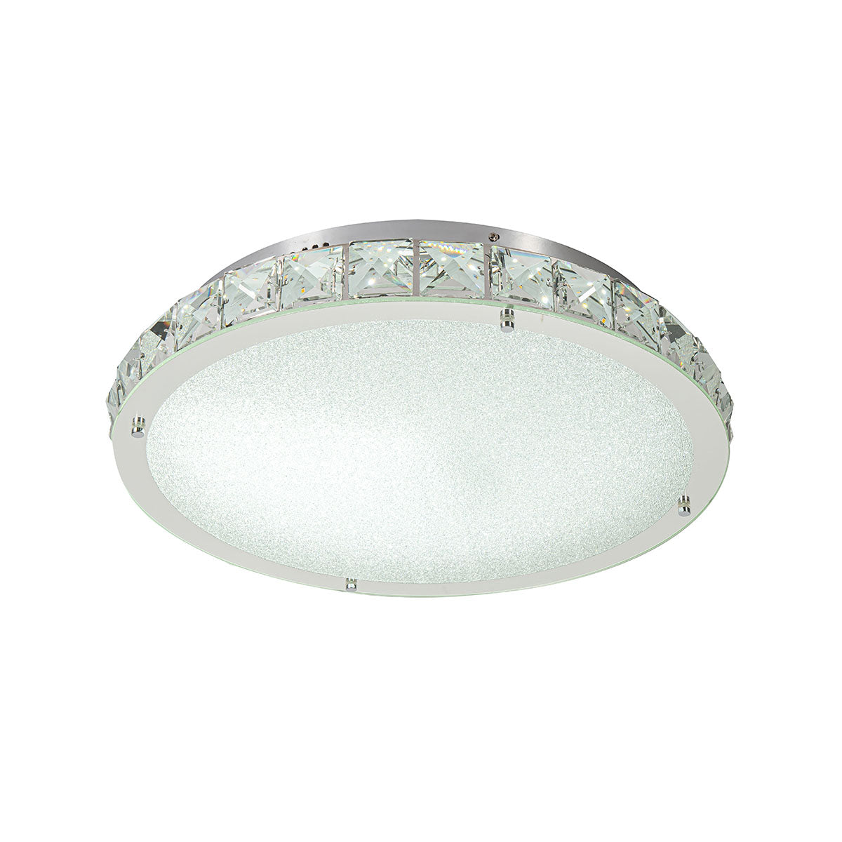 Sparkle 24wt Round Crystal Frame Tri-Colour LED Ceiling Light