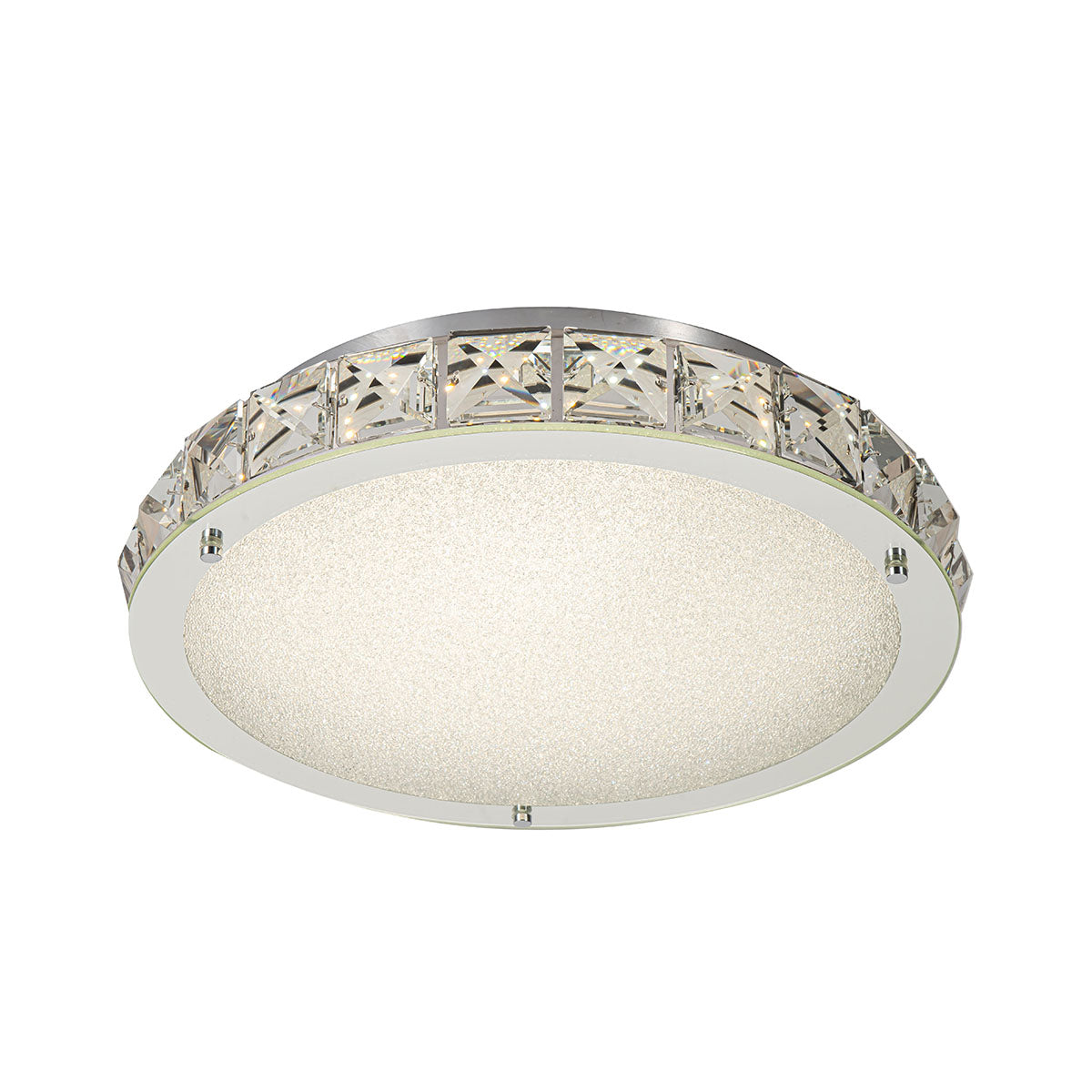 Sparkle 36wt Round Crystal Frame Tri-Colour LED Ceiling Light