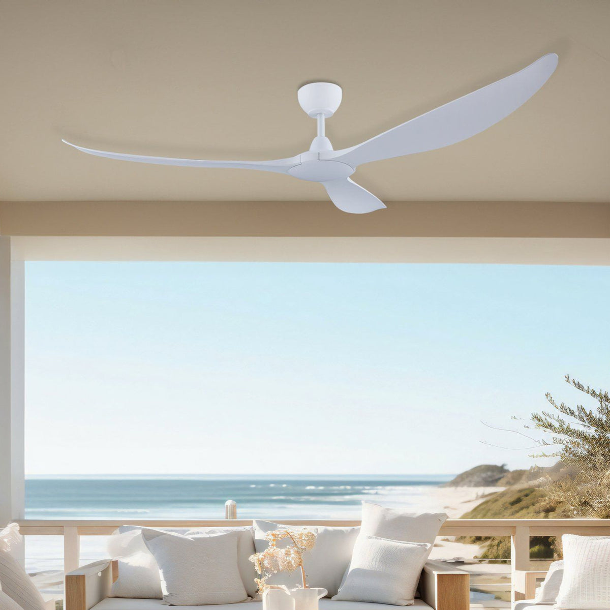 Kurrawa 72"/183cm White IP55 DC Motor Ceiling Fan