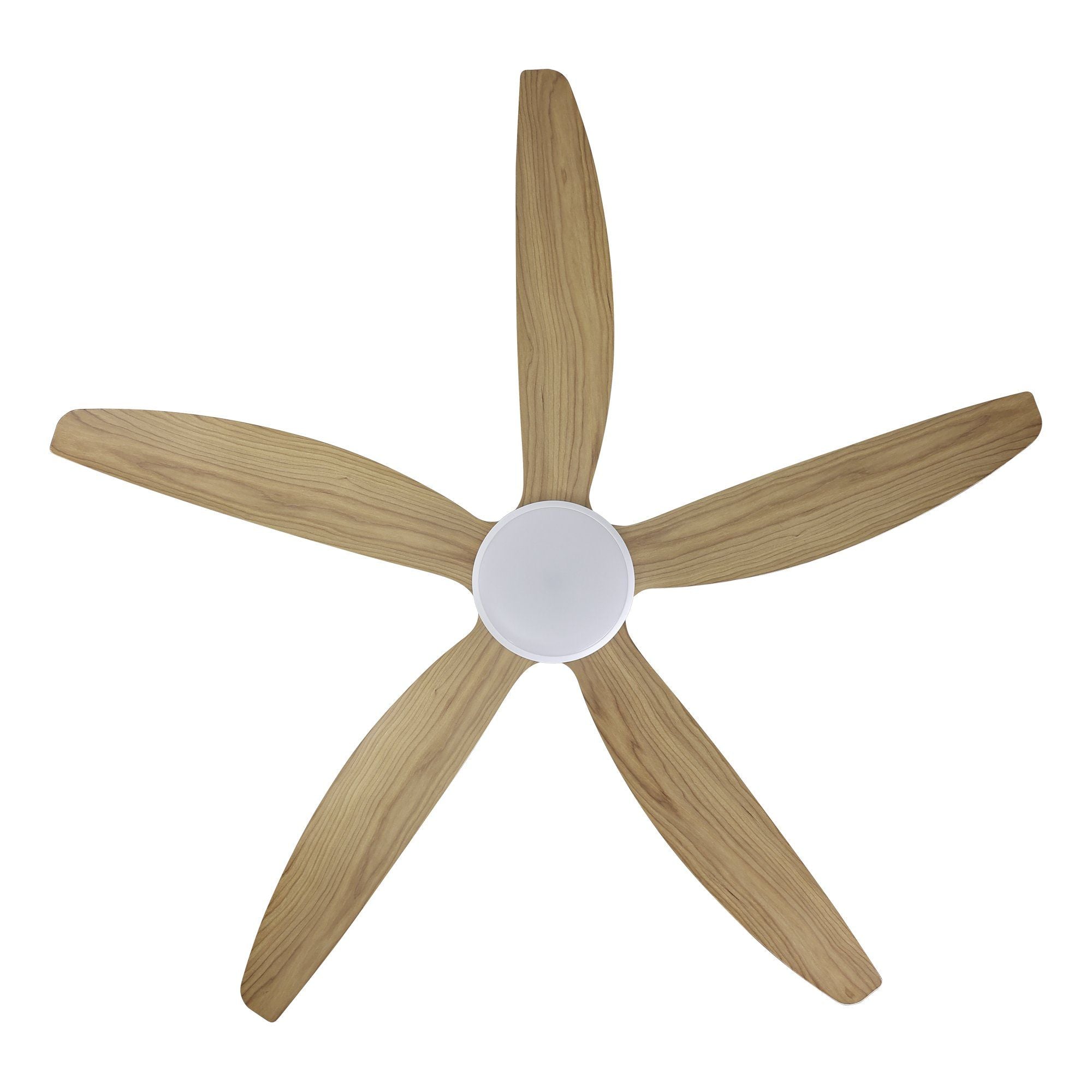 Miami 60"/1520mm 5 Blade White and Blackbutt with LED DC Motor ABS Ceiling Fan