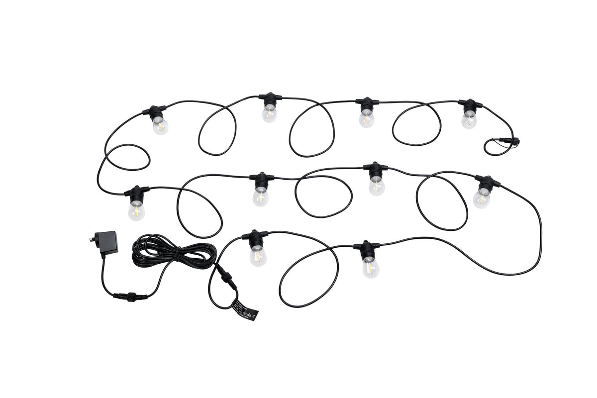 Festoon Black with 10-Light Warm White Kit