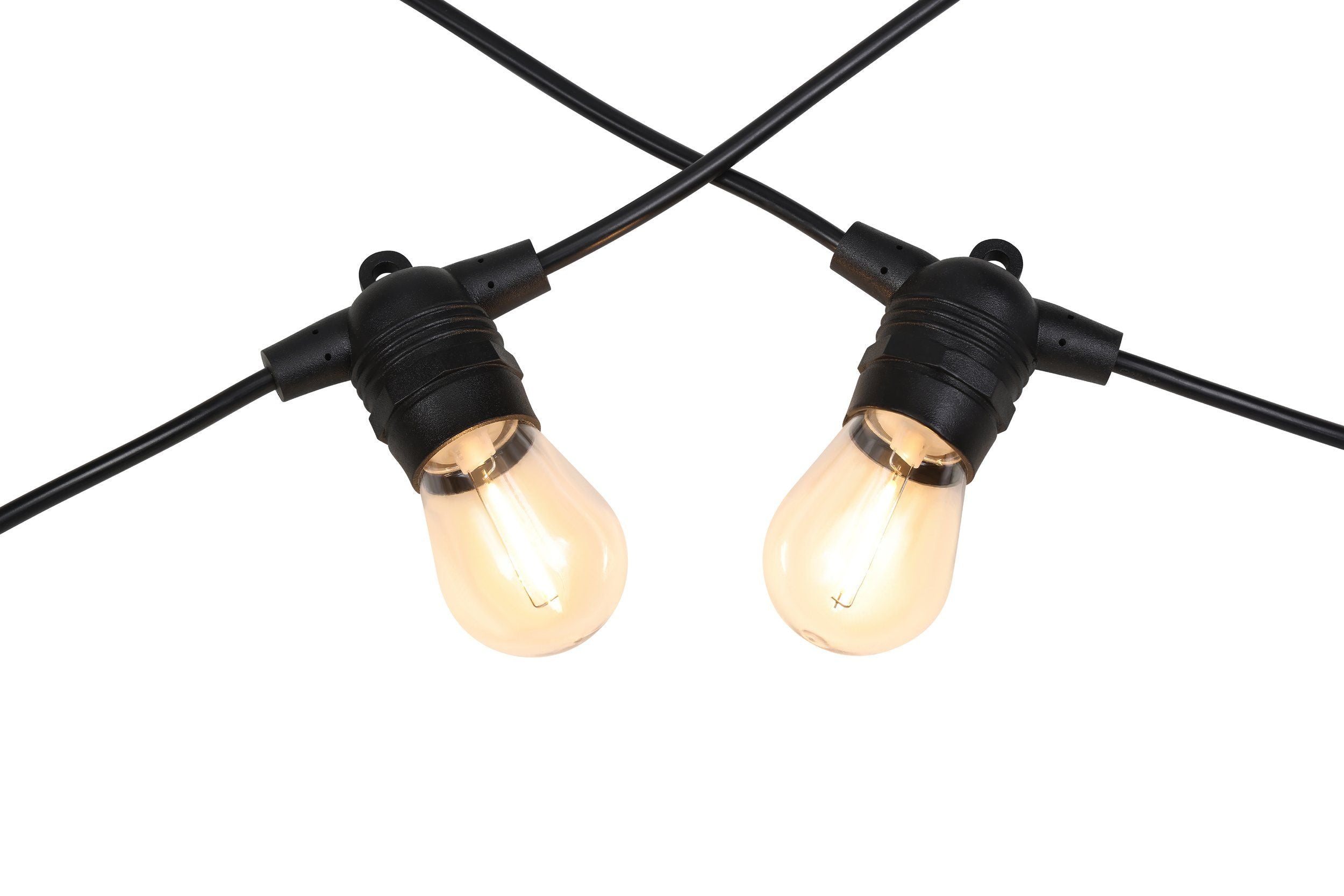 Festoon Extension Black with 10-Light Warm White