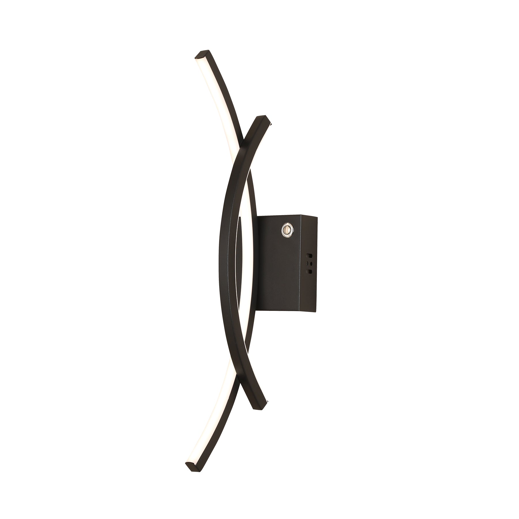 Catania Black Tri-Colour Remote-Controlled LED Contemporary Wall Light