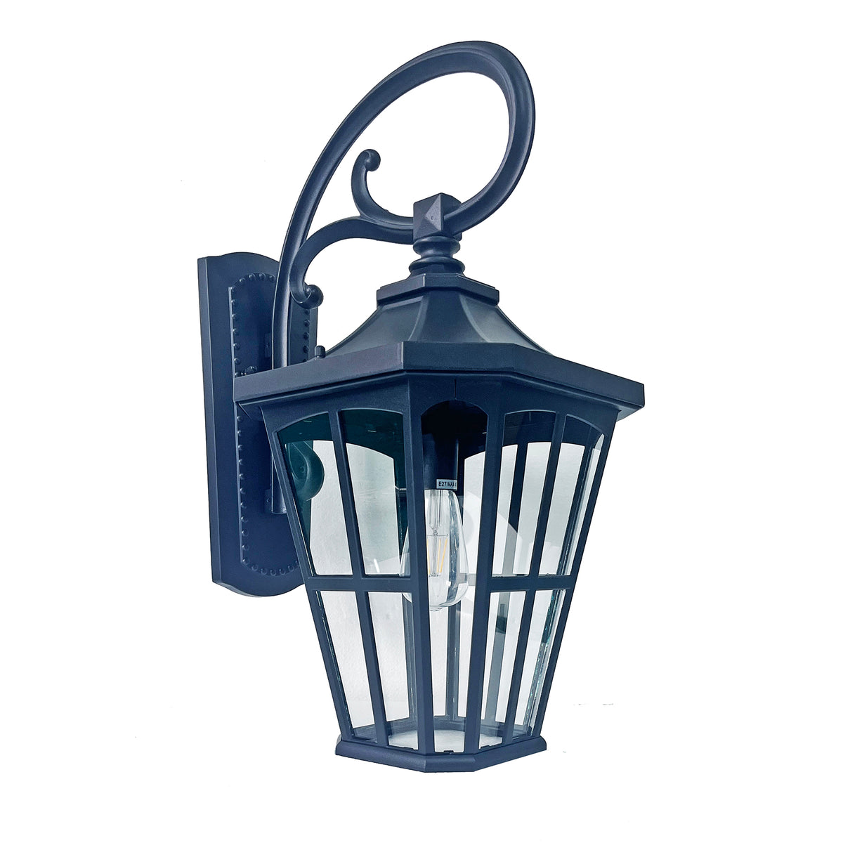 Croydon Large Black with Clear Glass Traditional Outdoor Coach Light