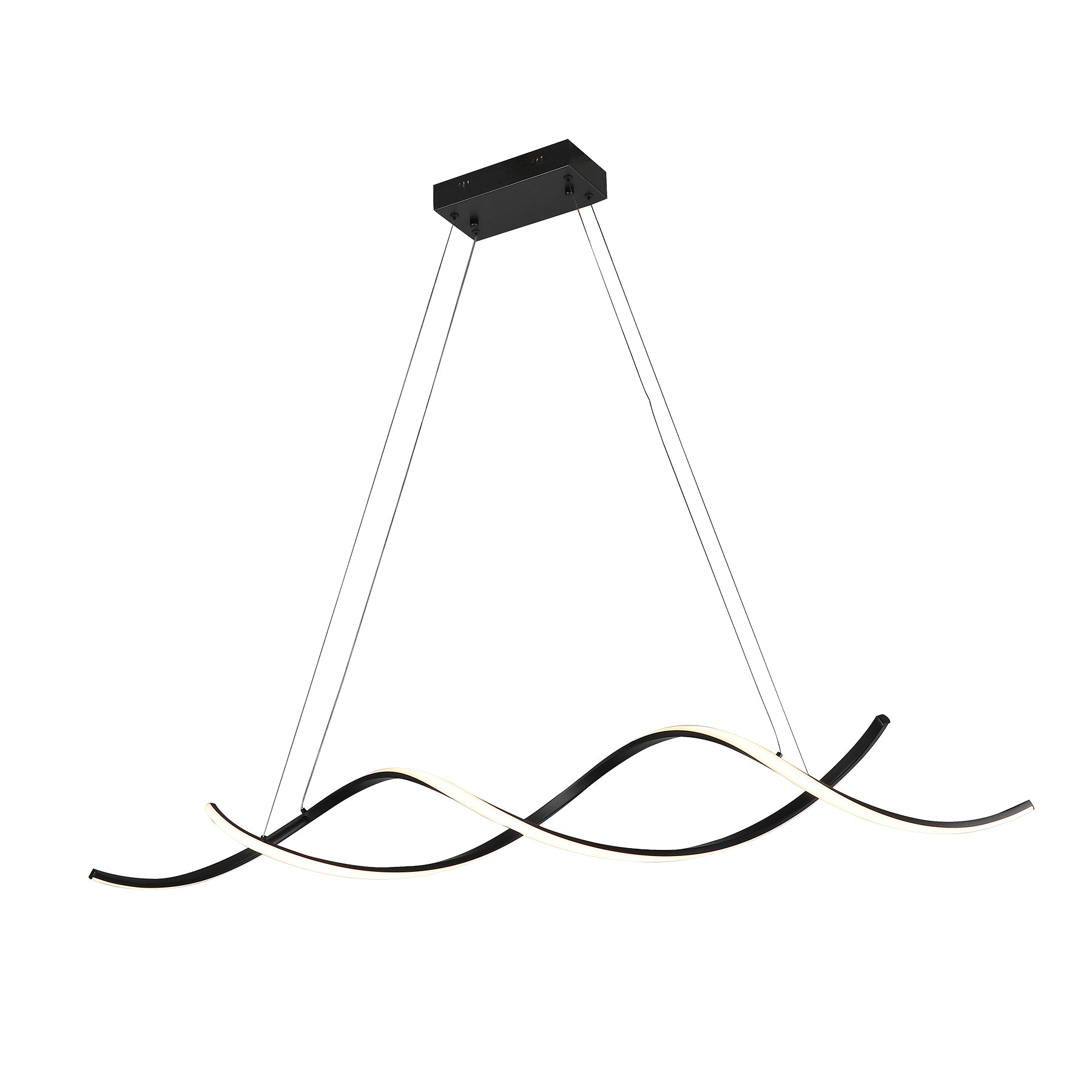 Dario Black 1400mm Tri-Colour Remote-Controlled LED Contemporary Linear Pendant