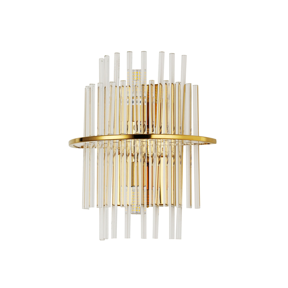 Divasa Gold and Clear Modern Crystal Wall Light