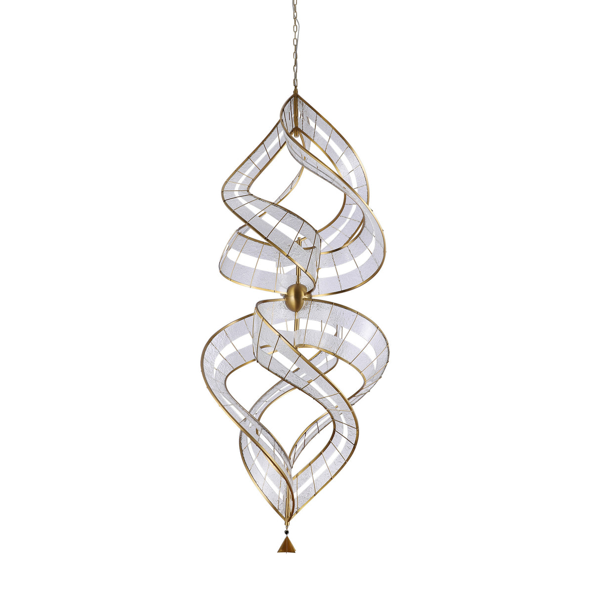 Divina 2360mm Antique Brass Art Deco Tri-Colour Remote Control LED Feature Chandelier