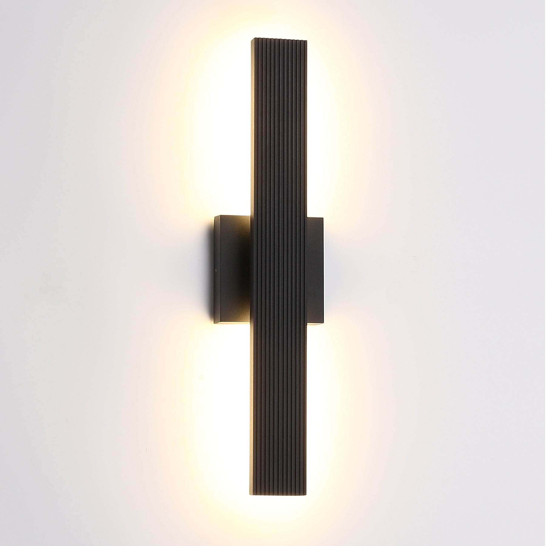 Enix 500mm Black Textured Tri-Colour LED Contemporary Exterior