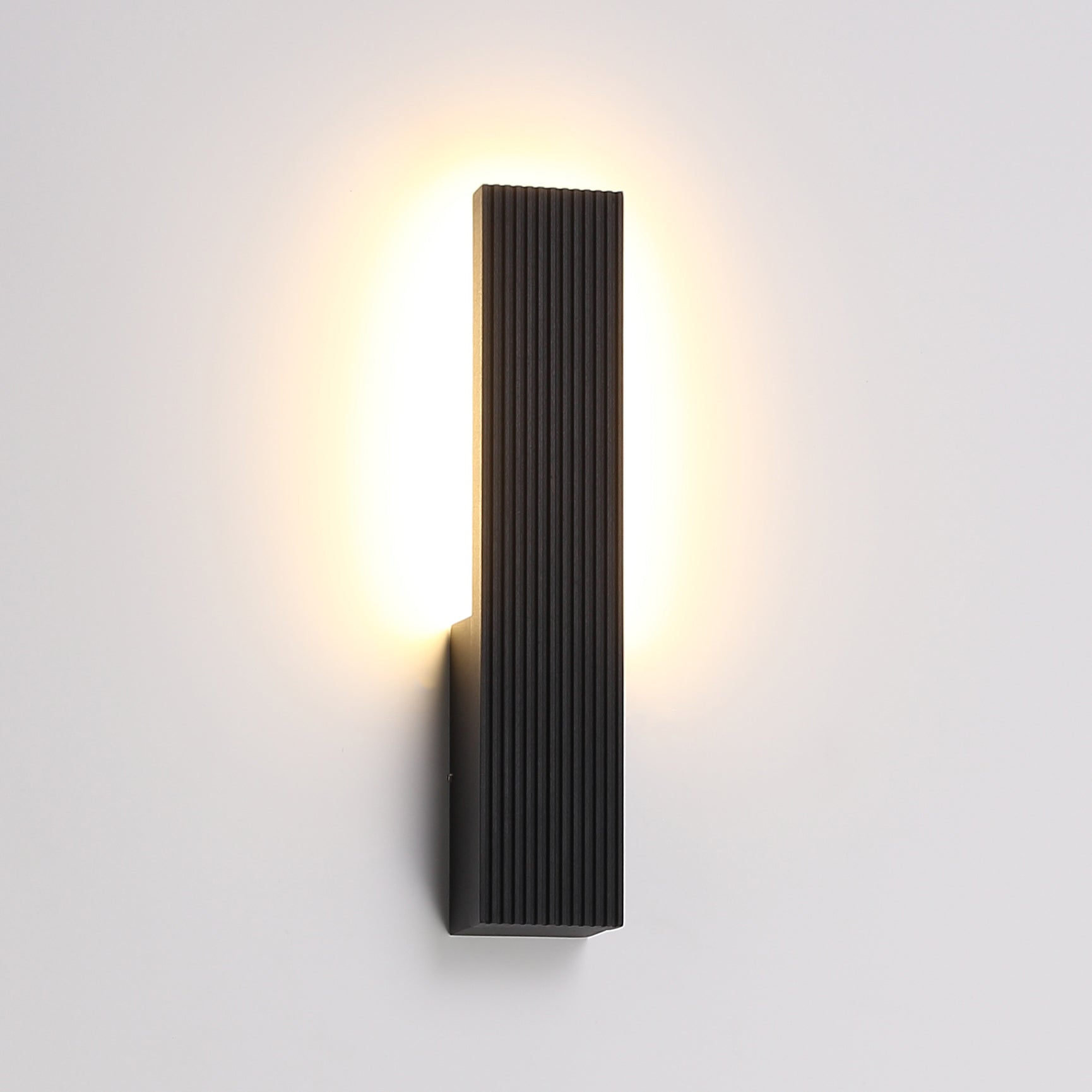 Enix 300mm Black Textured Tri-Colour LED Contemporary Exterior