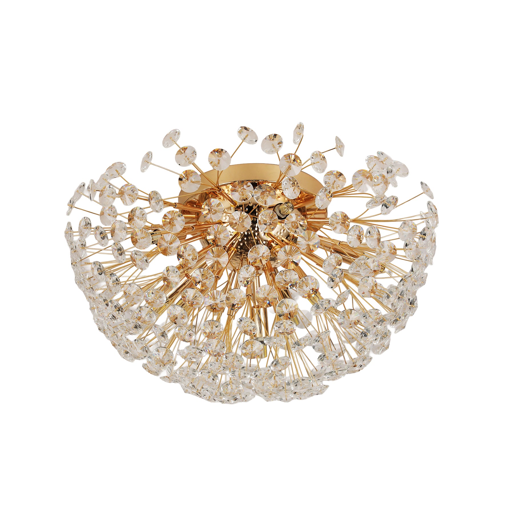 Florida 500mm CTC Gold Modern Classic Crystal Flush Mount