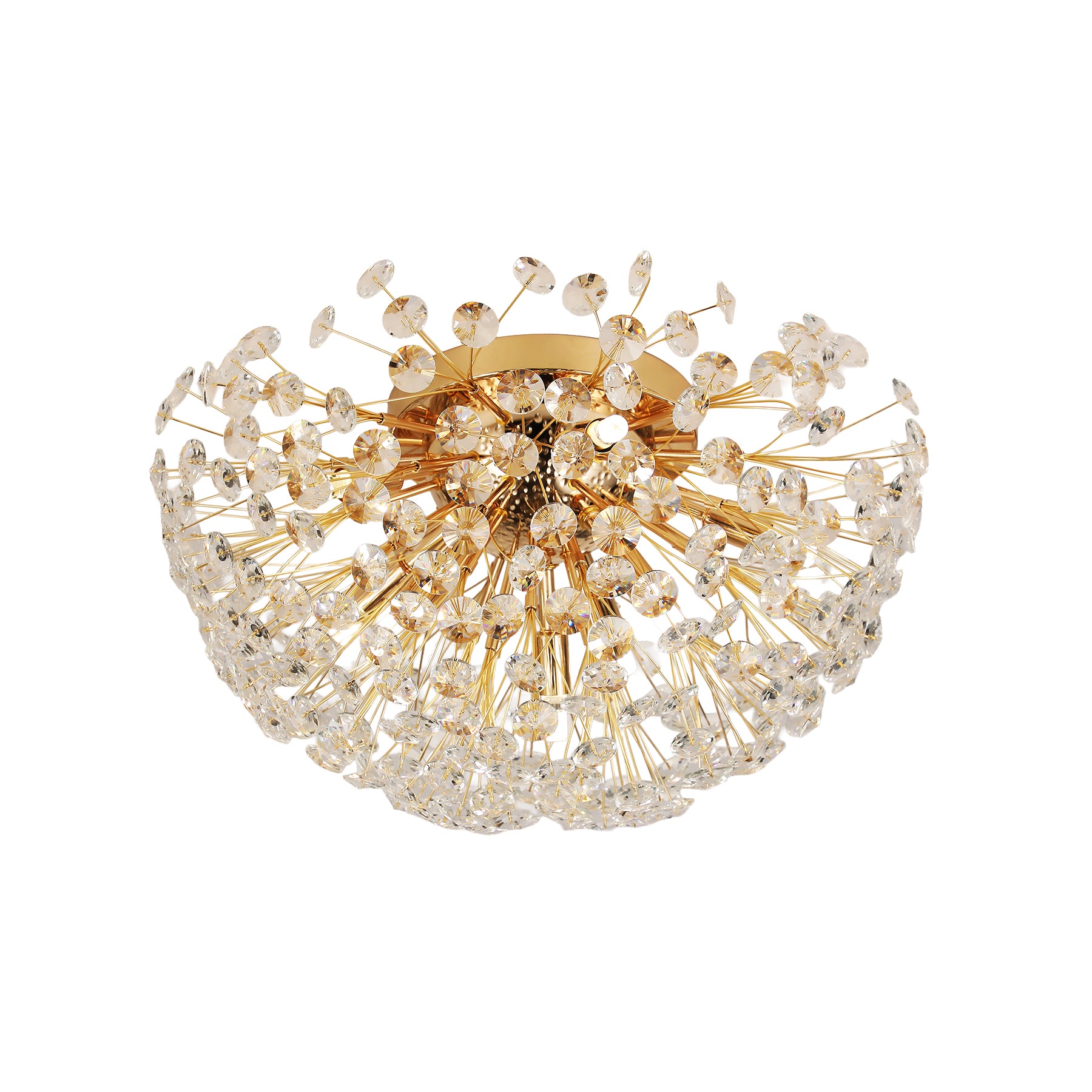 Florida 500mm CTC Gold Modern Classic Crystal Flush Mount
