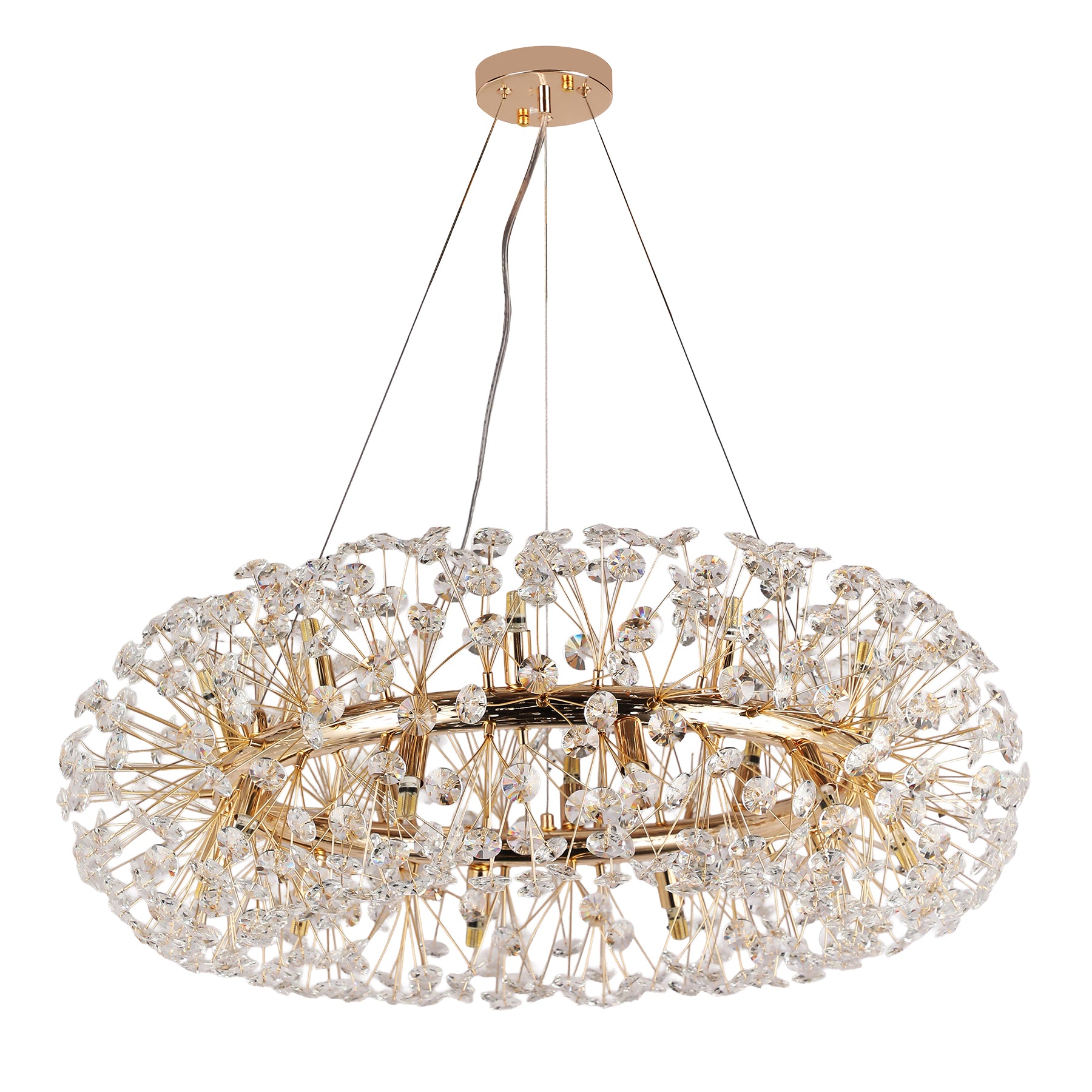 Florida 800mm Halo Gold Modern Classic Crystal Chandelier