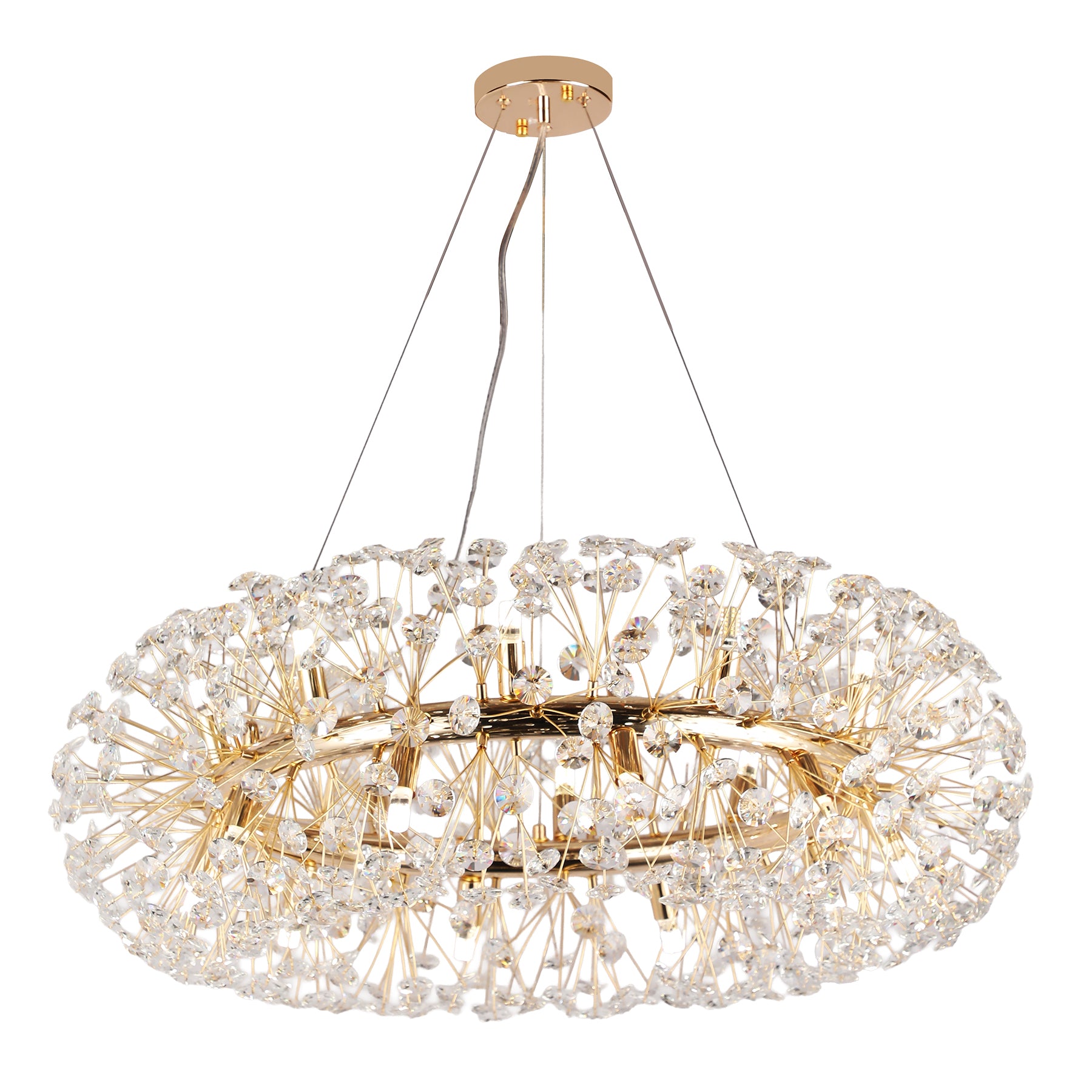 Florida 800mm Halo Gold Modern Classic Crystal Chandelier