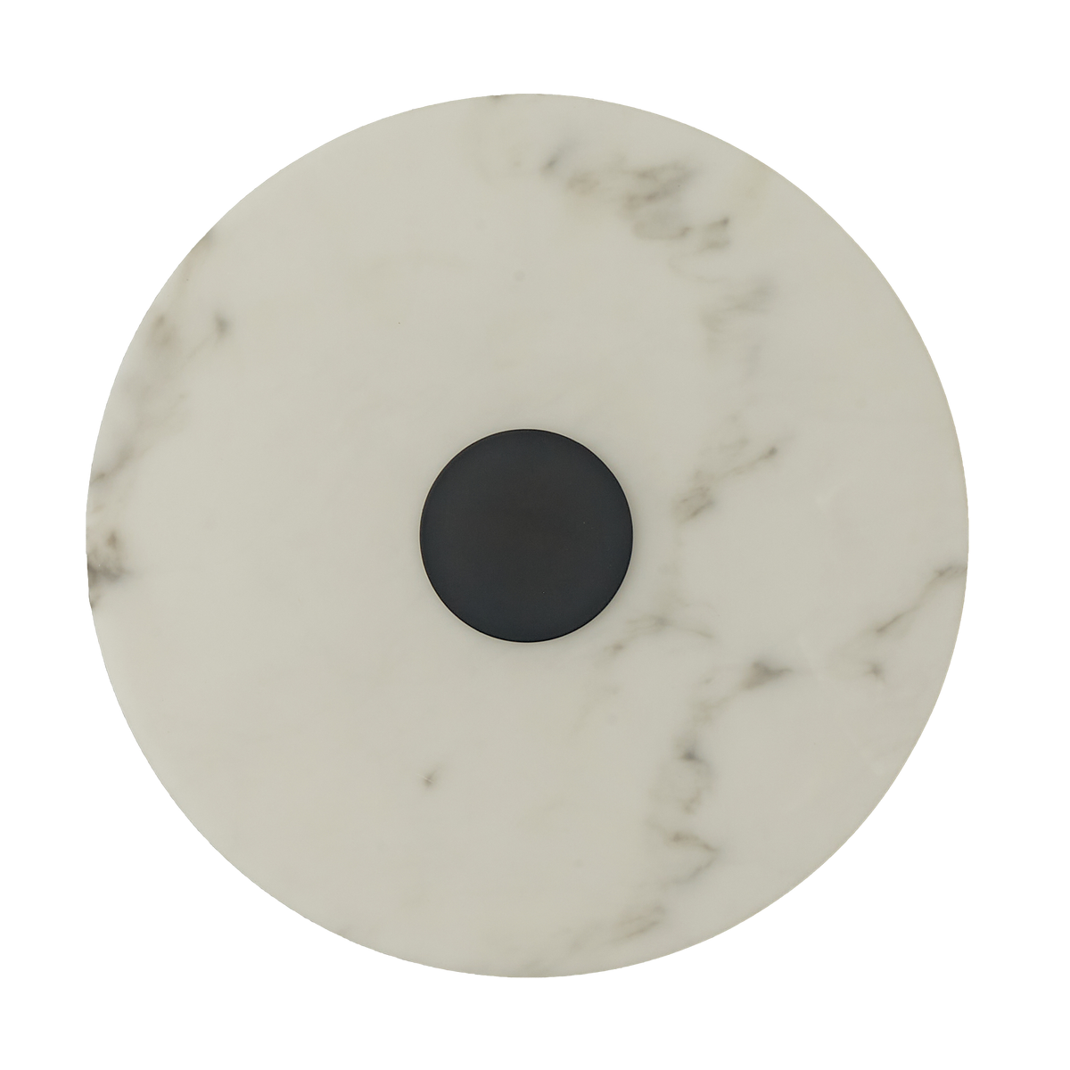 Gabriel 250 Black Round Marble-Look Polyresin Wall Light