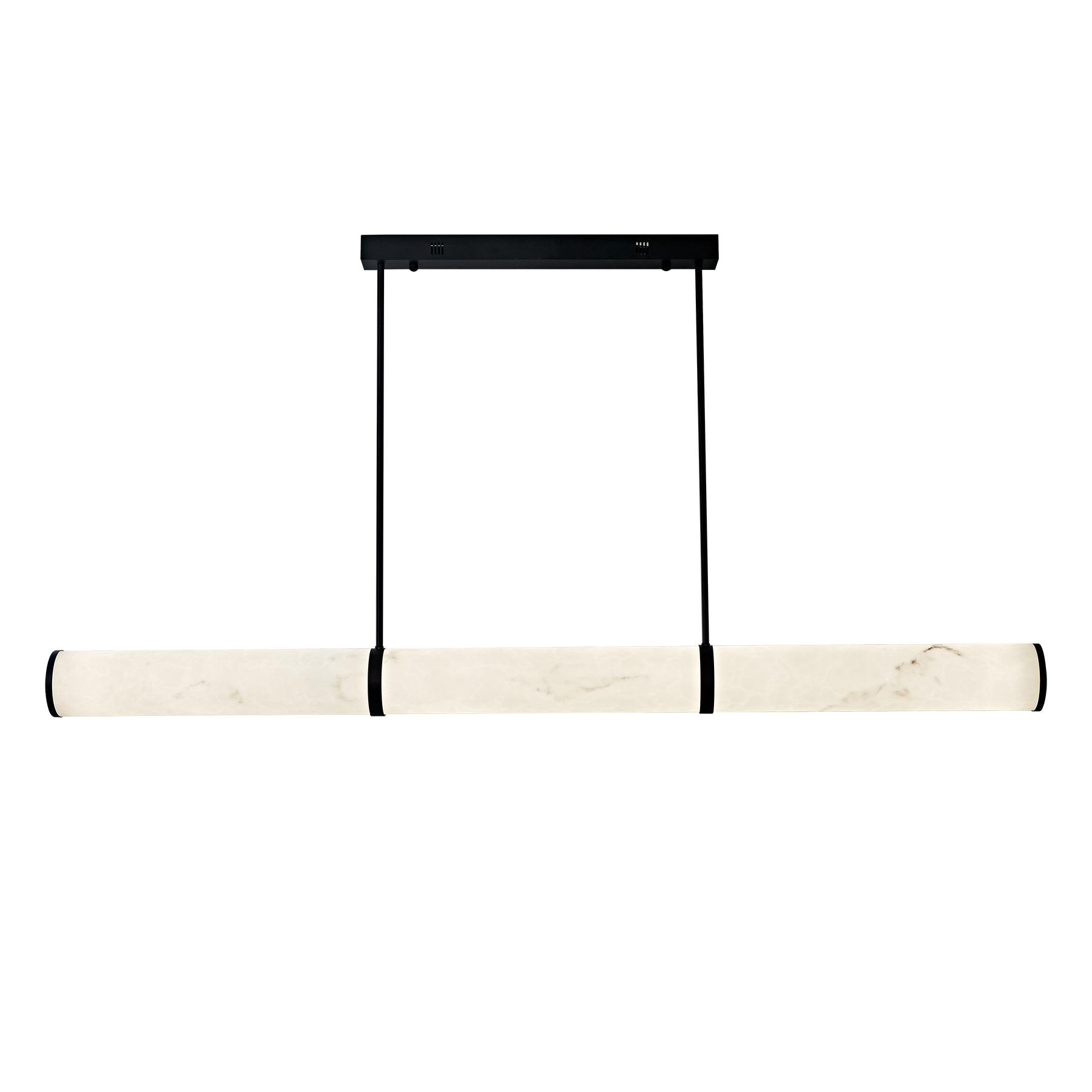 Jessica Black and Marble-Look 1500mm LED Tri-Colour Linear Contemporary Pendant