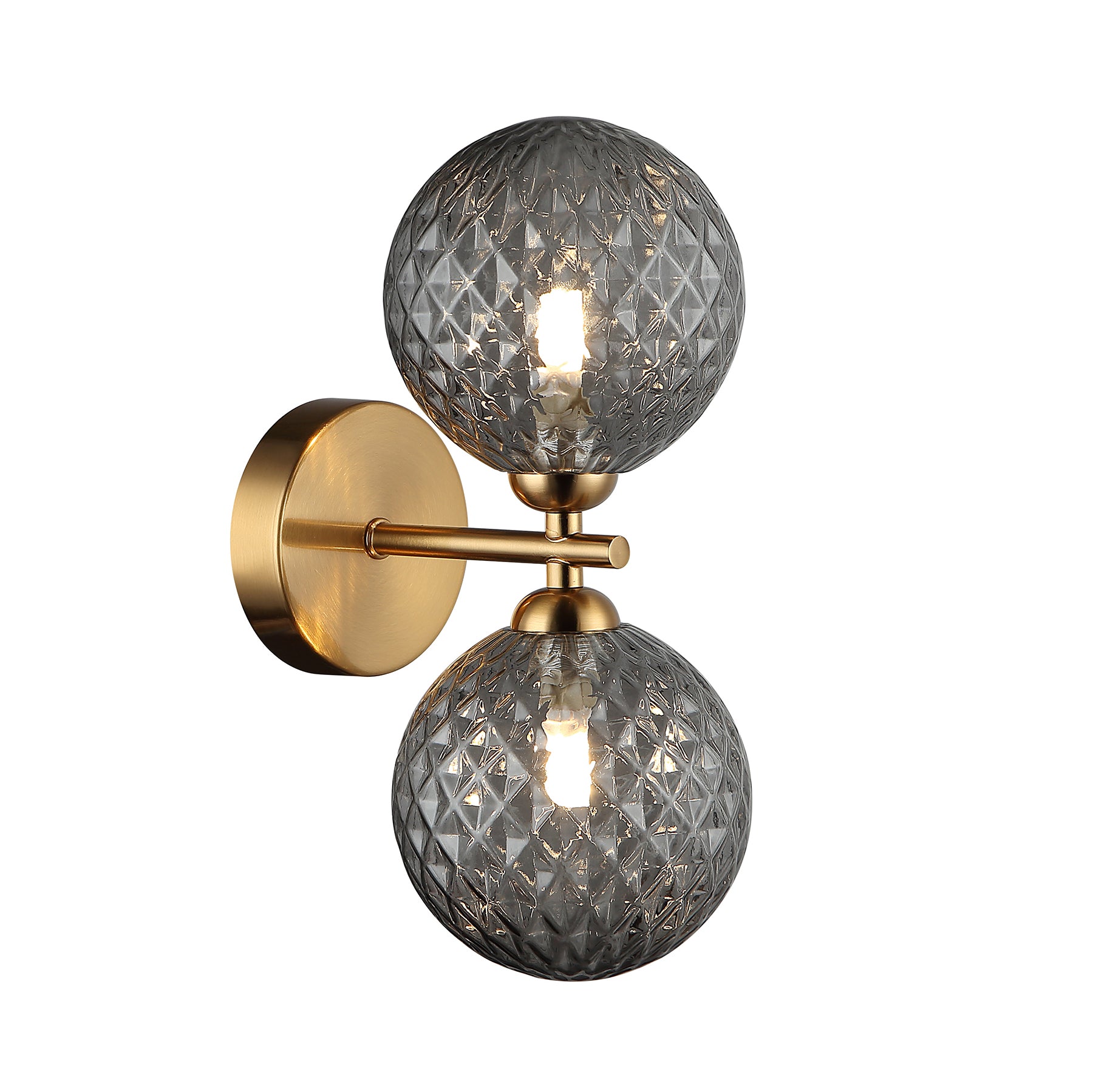 Marco Bronze and Smoke 2 Light Modern Wall Light
