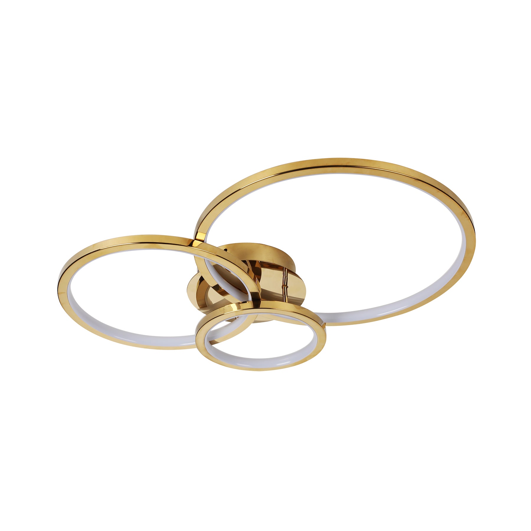 Orlando 650 Gold 3 Ring Remote Controlled Tri-Colour LED Close to Ceiling