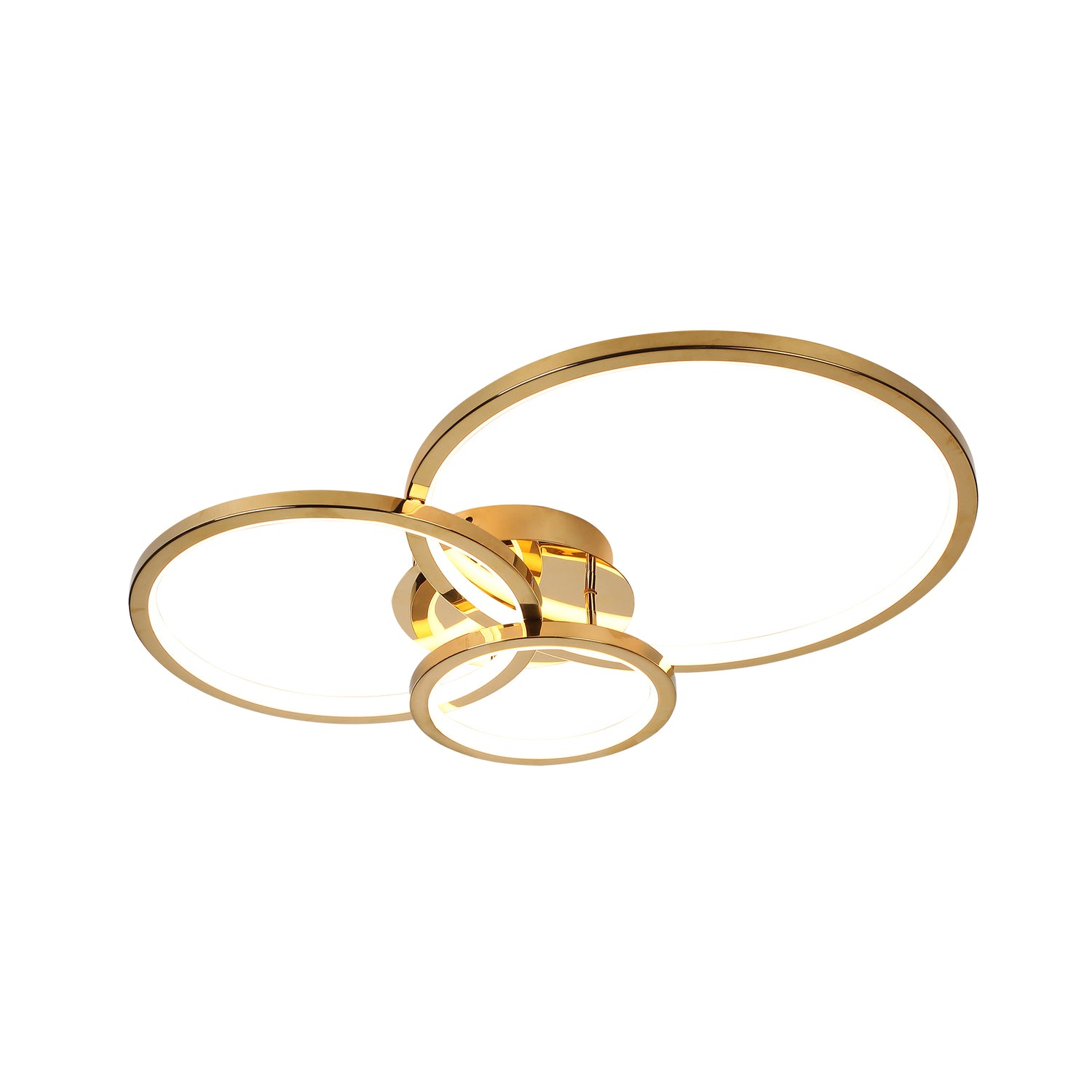 Orlando 650 Gold 3 Ring Remote Controlled Tri-Colour LED Close to Ceiling