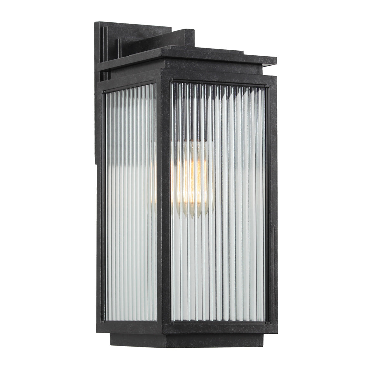 Boulevard Medium Square Antique Black Coach Exterior Light