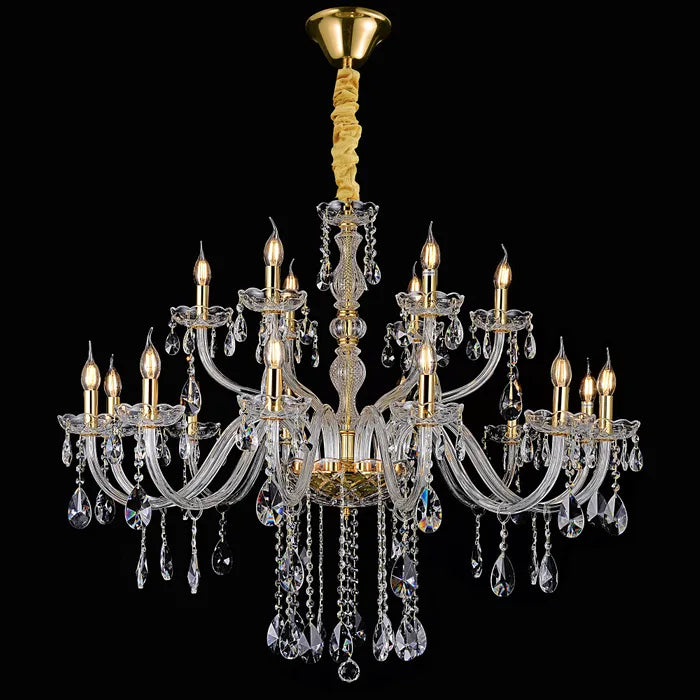 Bromley Gold 18 Light Crystal Traditional Chandelier