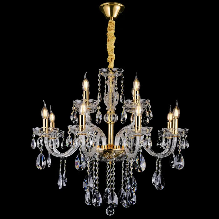 Bromley Gold 12 Light Crystal Traditional Chandelier